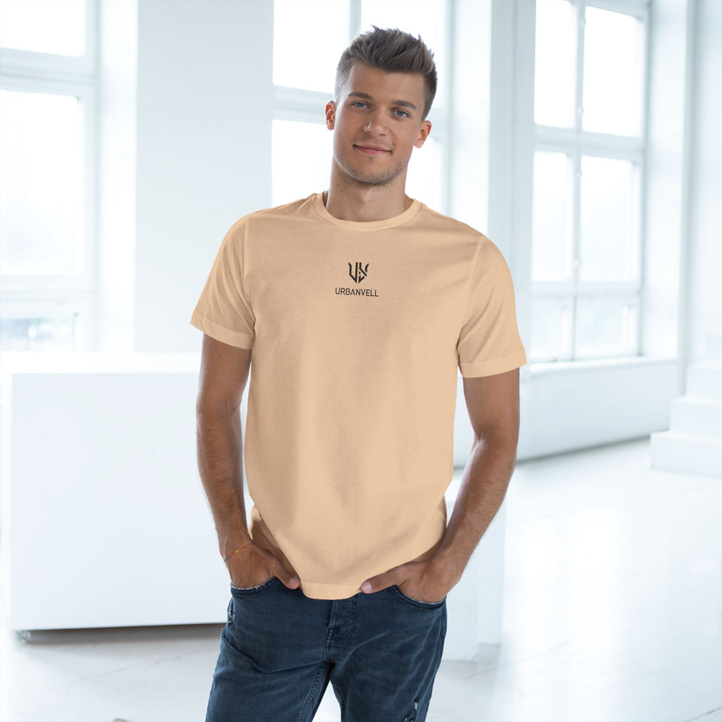 Minimal UrbanVell Centered Logo T‑Shirt — URBANVELL Clean Small Chest Logo Tee