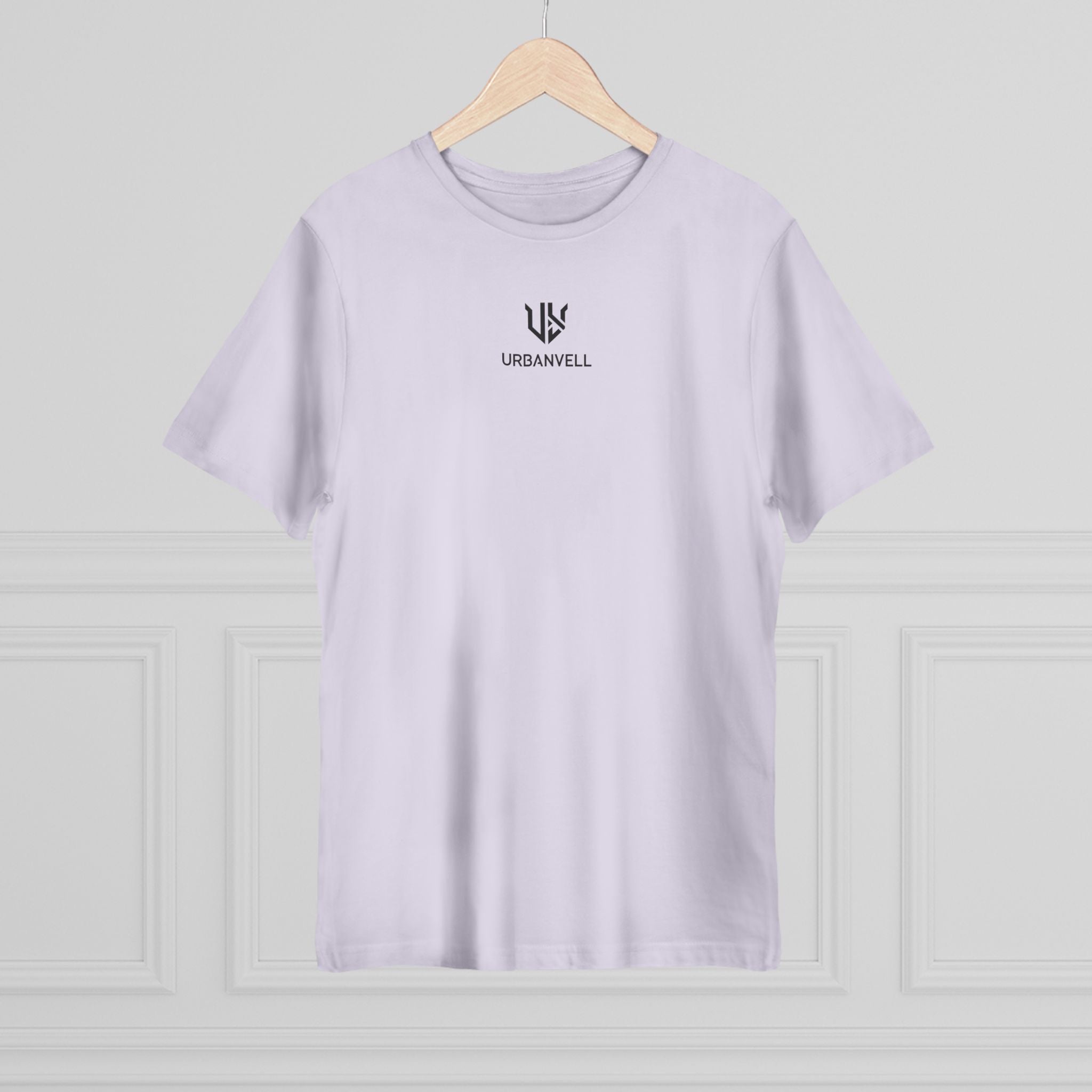 Minimal UrbanVell Centered Logo T‑Shirt — URBANVELL Clean Small Chest Logo Tee