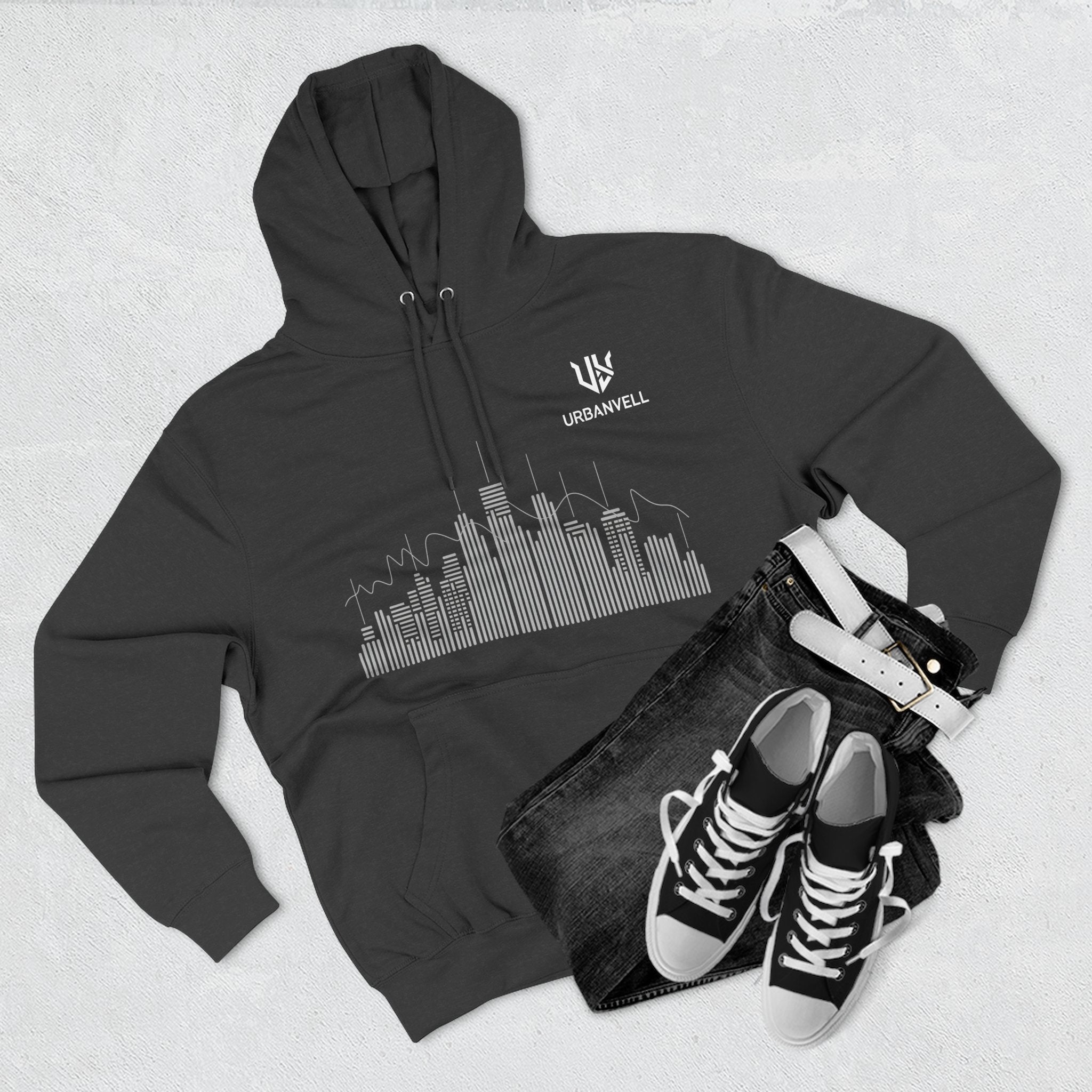 City Skyline Hoodie — URBANVELL Minimalist Skyline Pullover