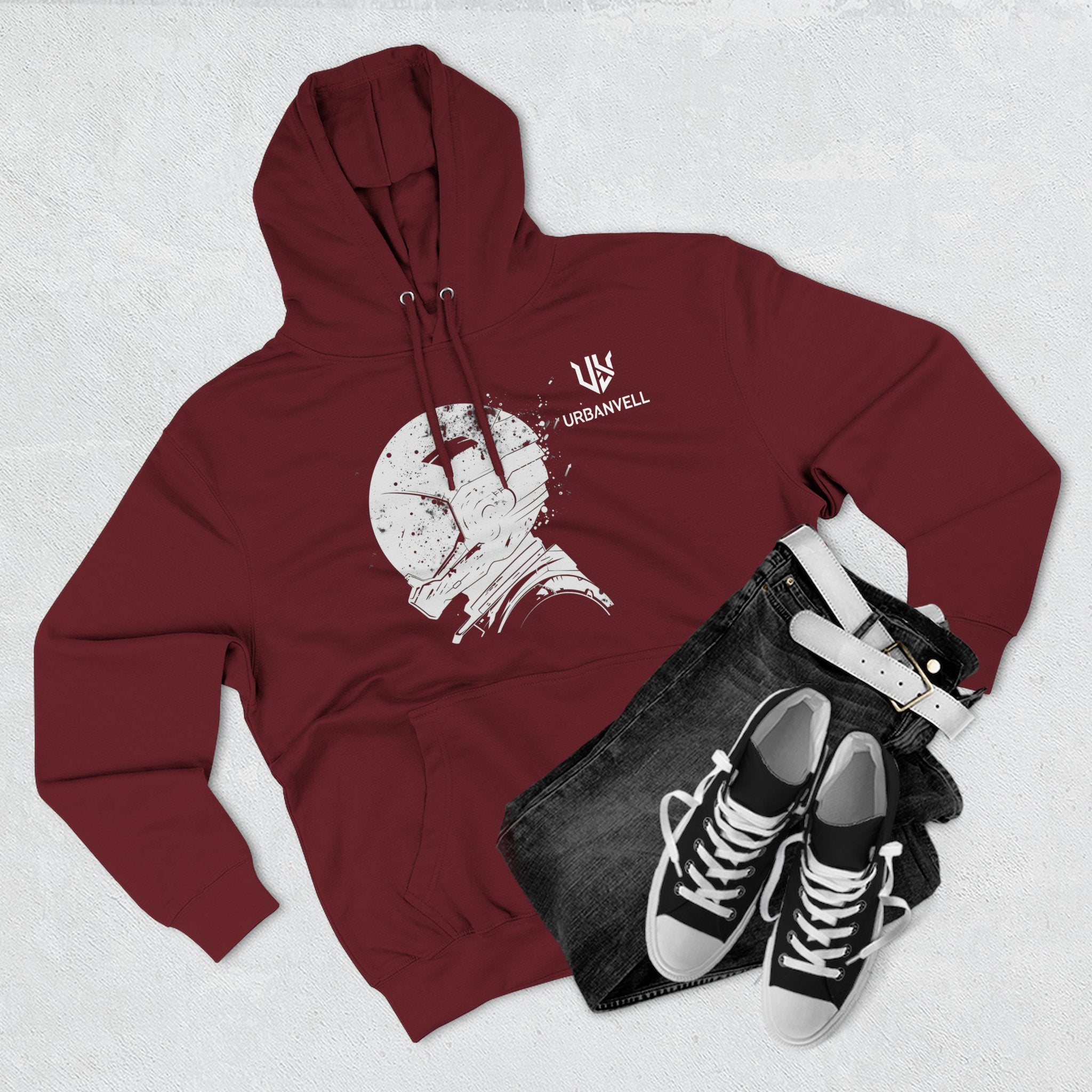 Helmet Hoodie — Vintage Space Helmet Graphic Fleece Hoodie