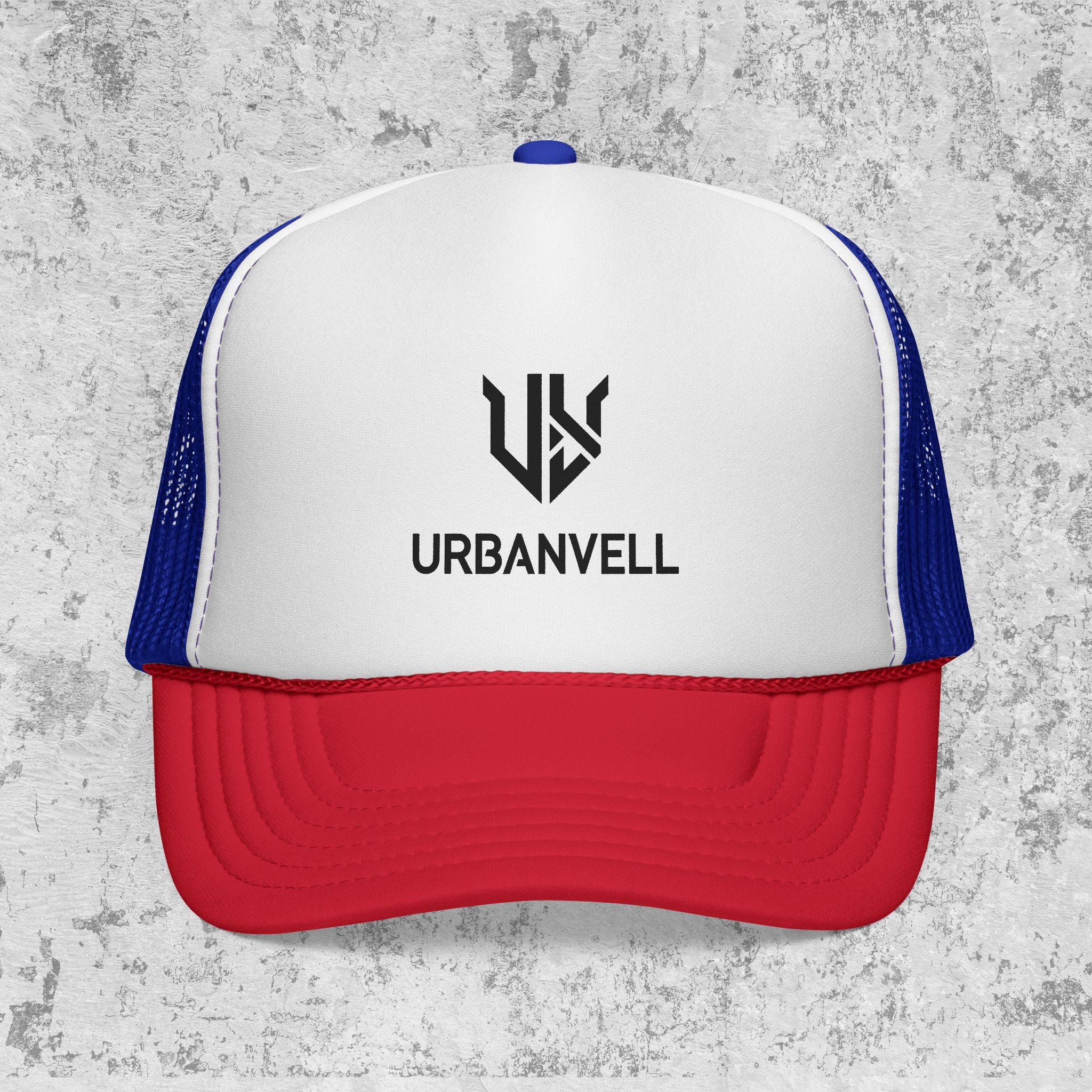 URBANVELL Logo Cap — Distressed Streetwear Mesh Hat