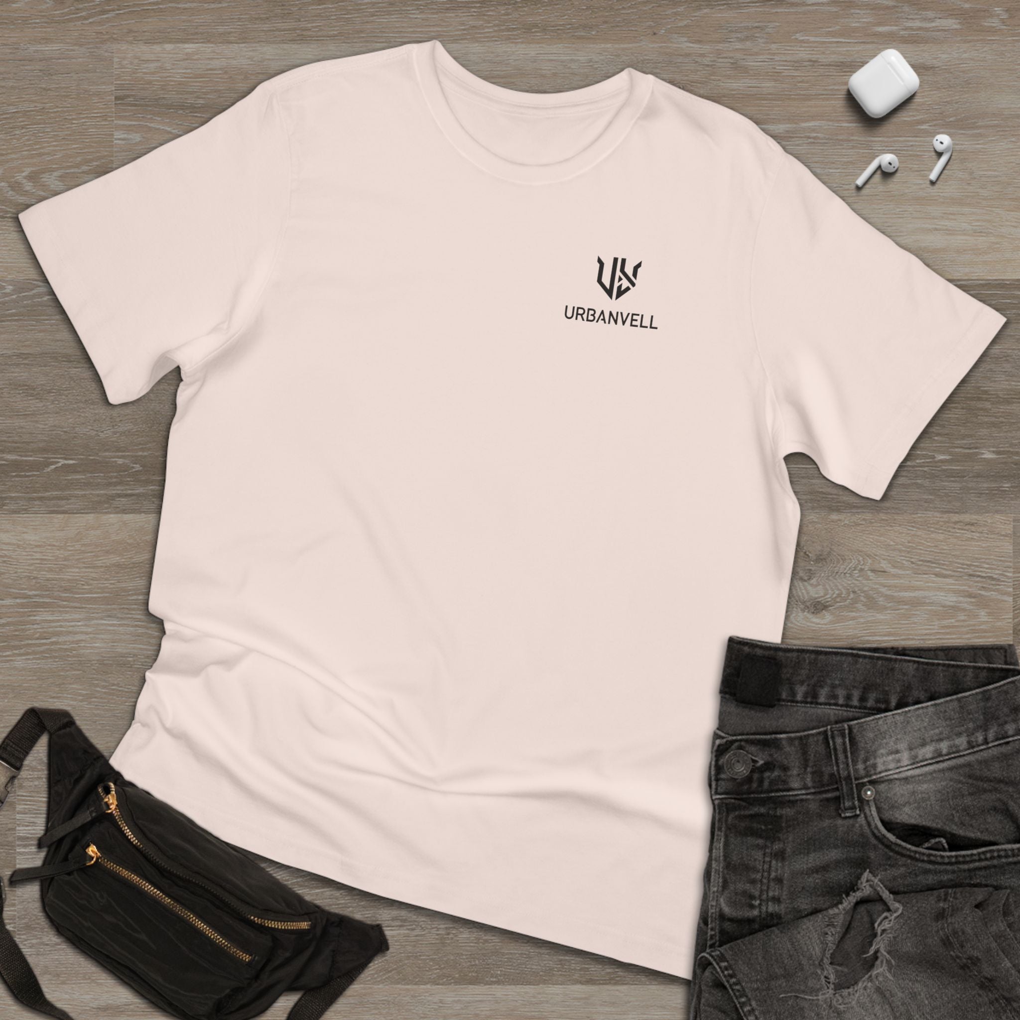 Urbanvell Minimal Logo T-Shirt — White Chest Emblem