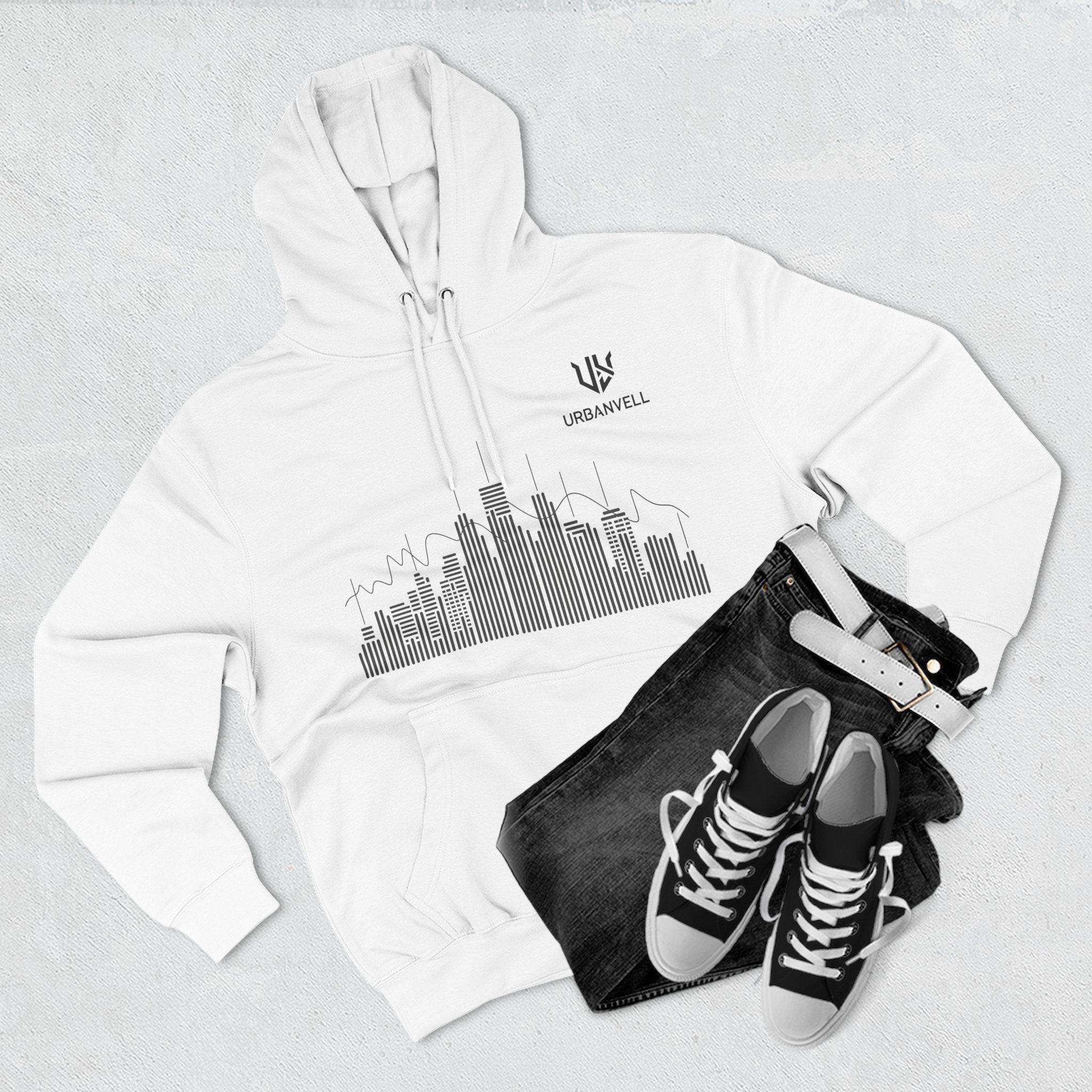 City Skyline Hoodie — URBANVELL Minimalist Skyline Pullover