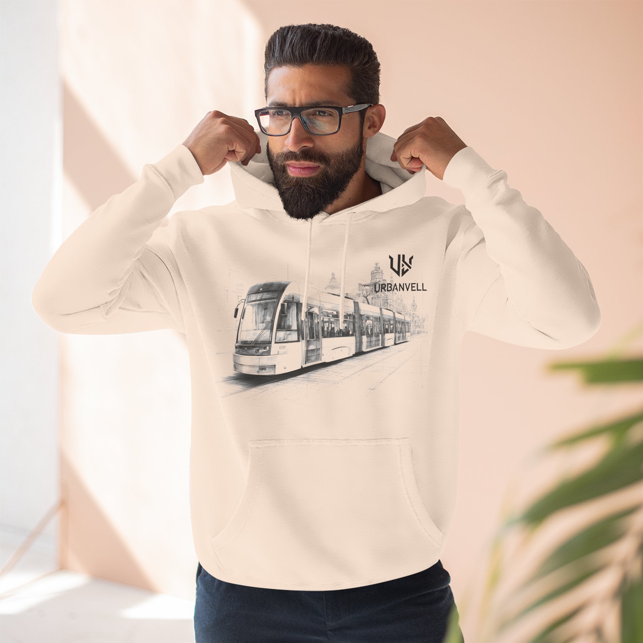 Light Rail Train Hoodie — URBANVELL Sketch Transit Design