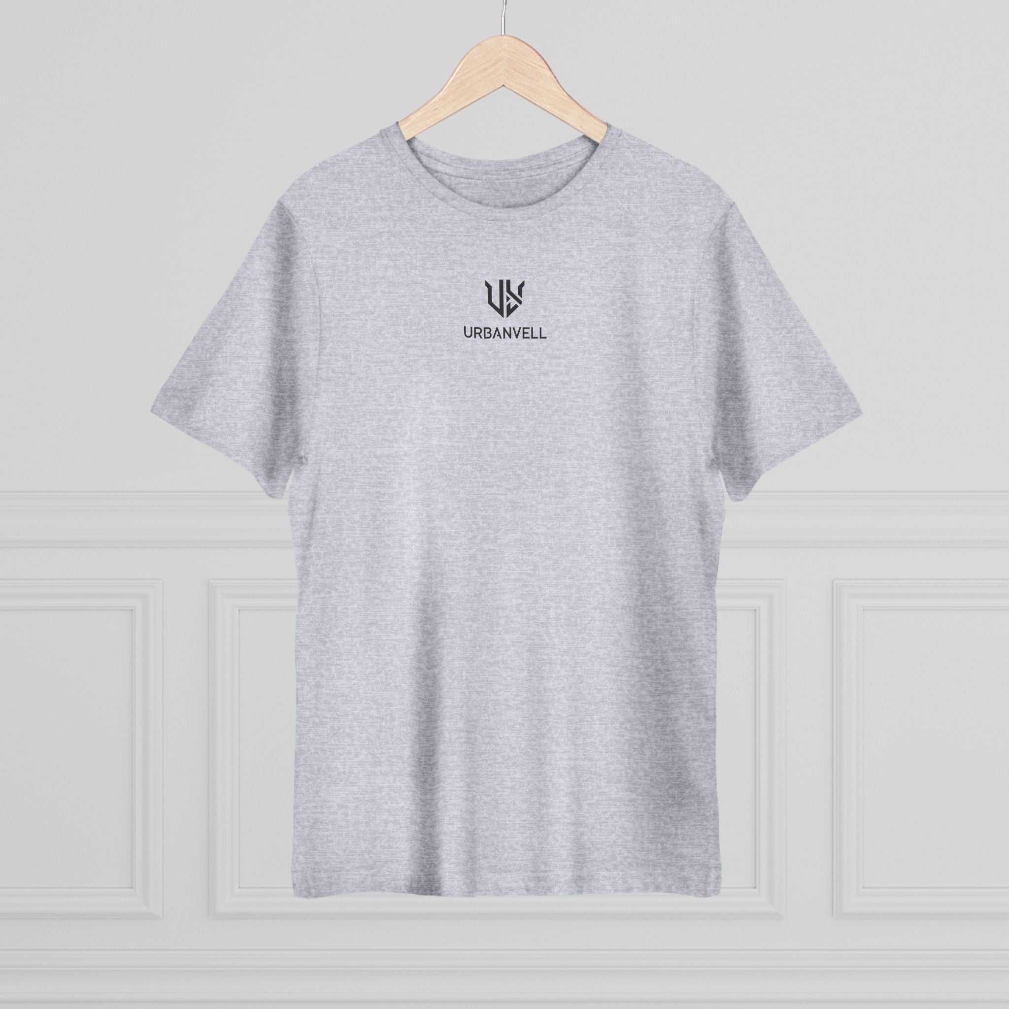 Minimal UrbanVell Centered Logo T‑Shirt — URBANVELL Clean Small Chest Logo Tee
