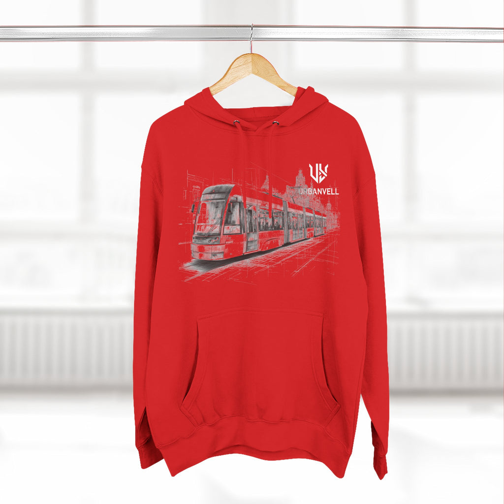 Light Rail Train Hoodie — URBANVELL Sketch Transit Design