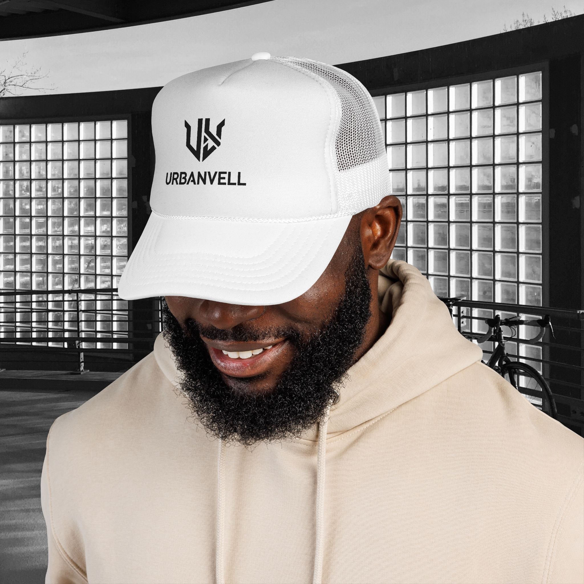 URBANVELL Logo Cap — Distressed Streetwear Mesh Hat
