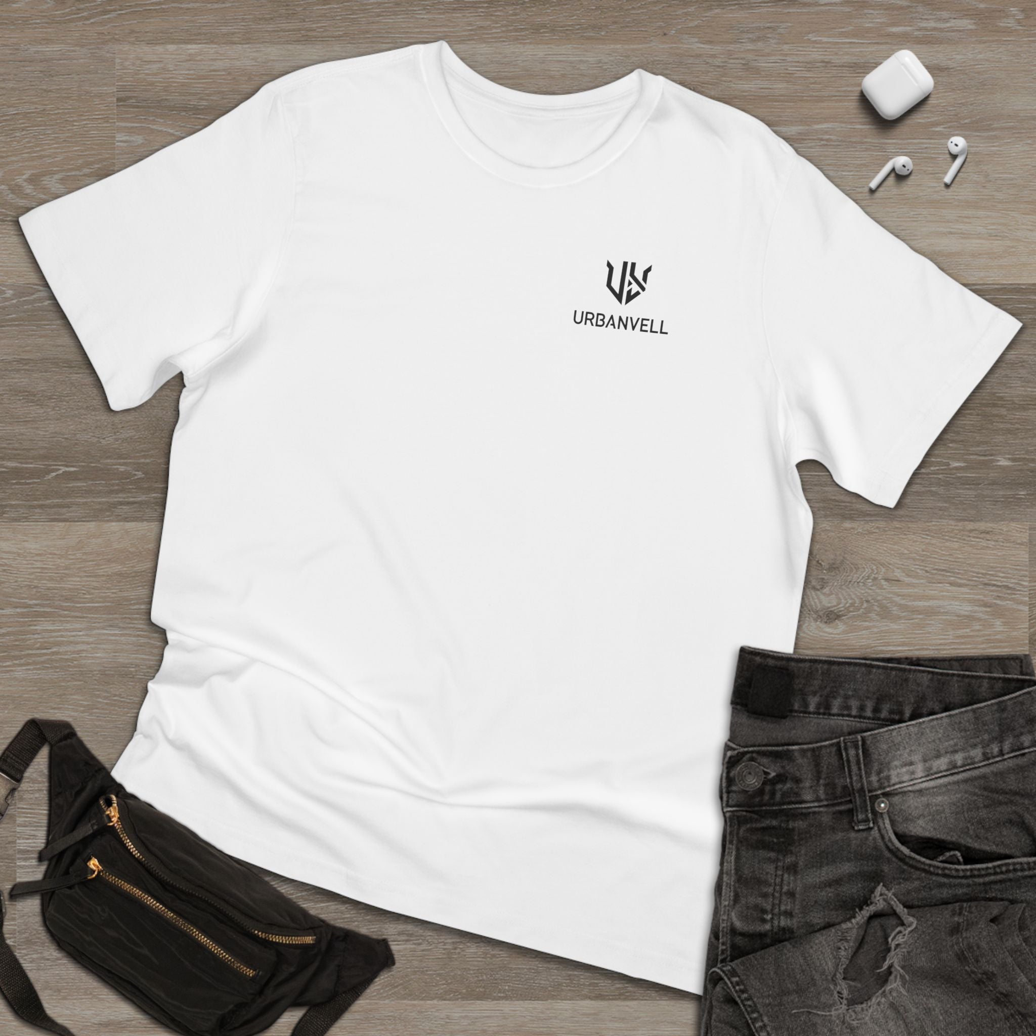 Urbanvell Minimal Logo T-Shirt — White Chest Emblem