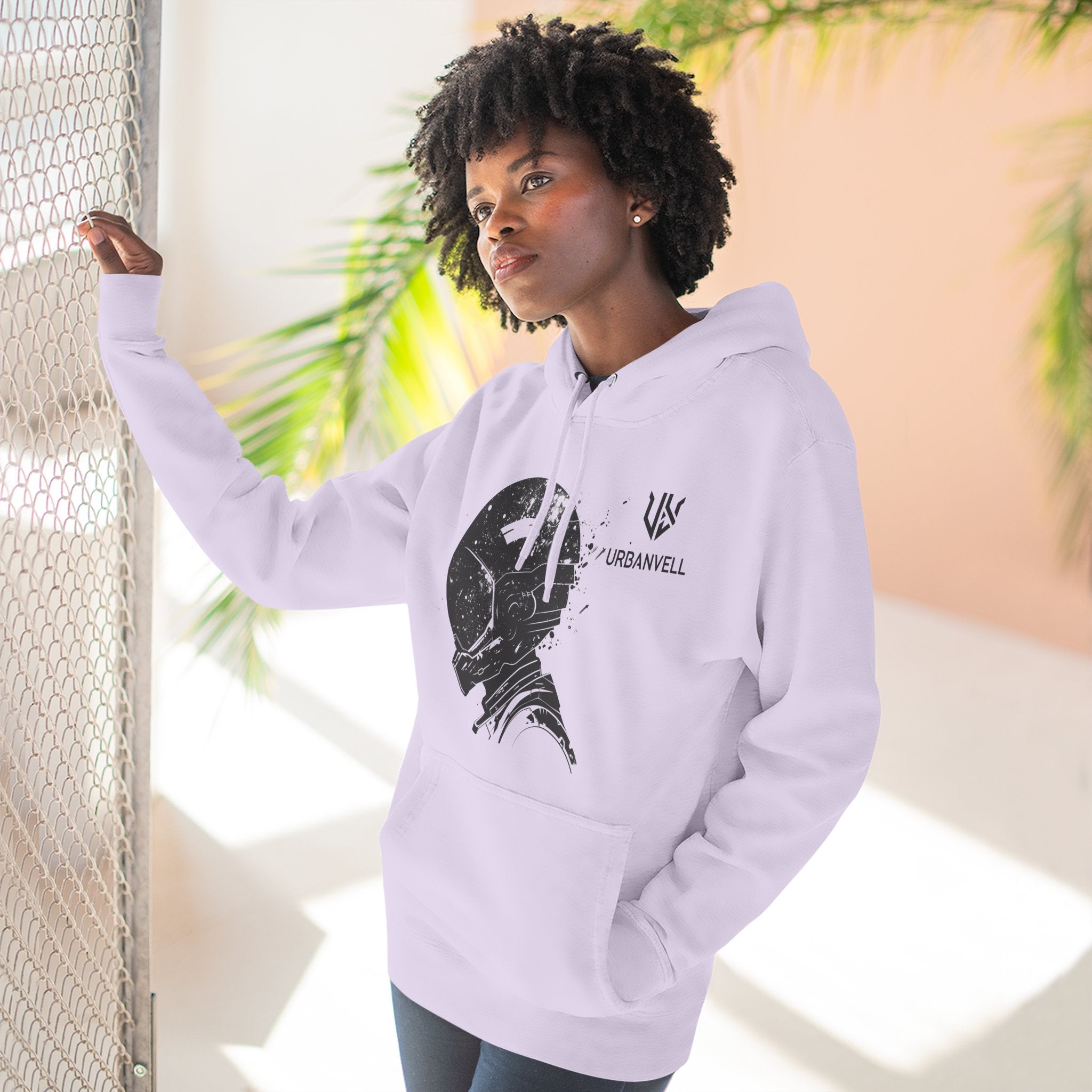 Helmet Hoodie — Vintage Space Helmet Graphic Fleece Hoodie