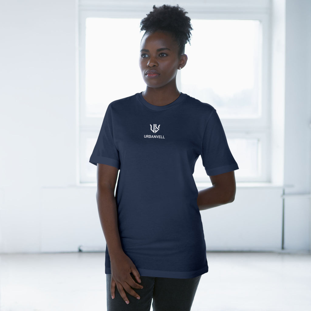 Minimal UrbanVell Centered Logo T‑Shirt — URBANVELL Clean Small Chest Logo Tee