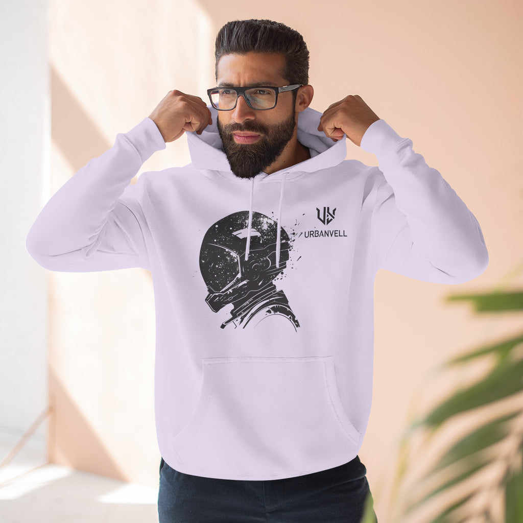 Helmet Hoodie — Vintage Space Helmet Graphic Fleece Hoodie