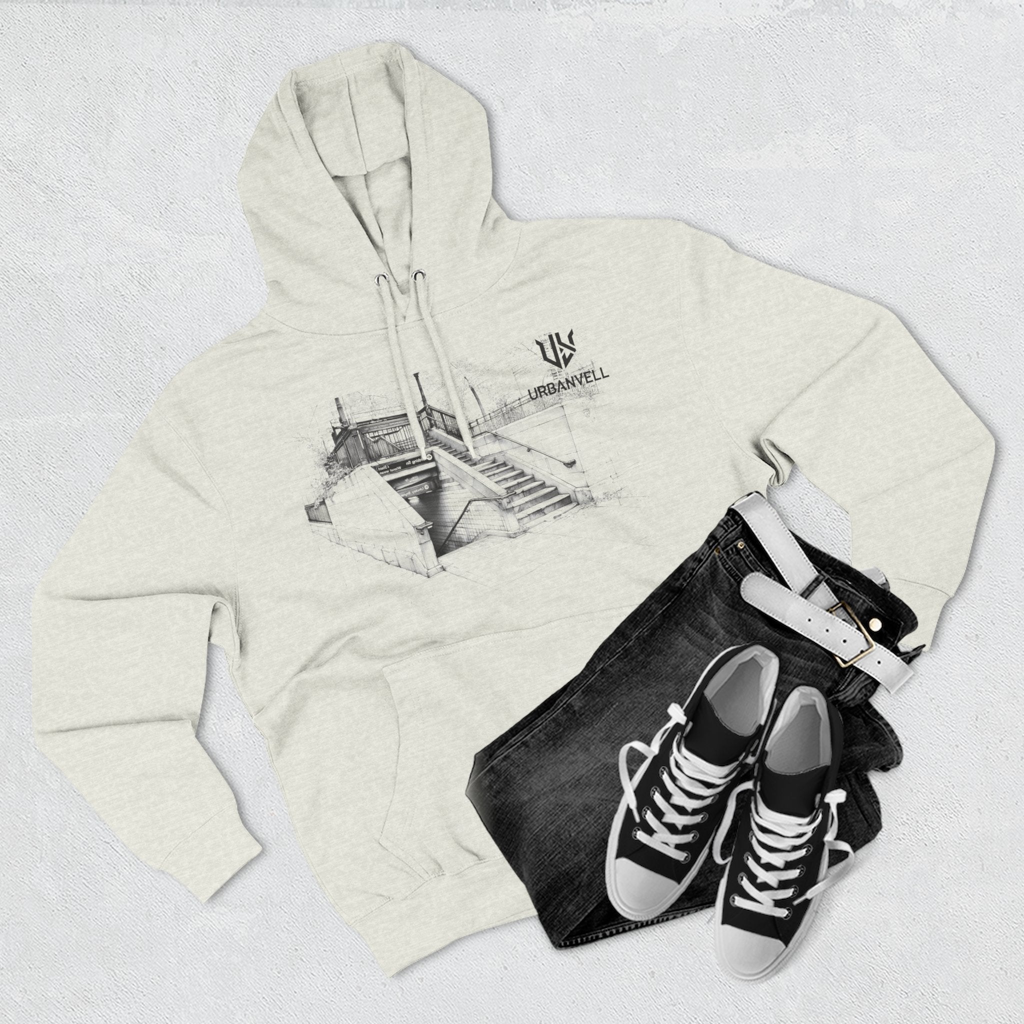 Metro Station Sketch Hoodie — URBANVELL