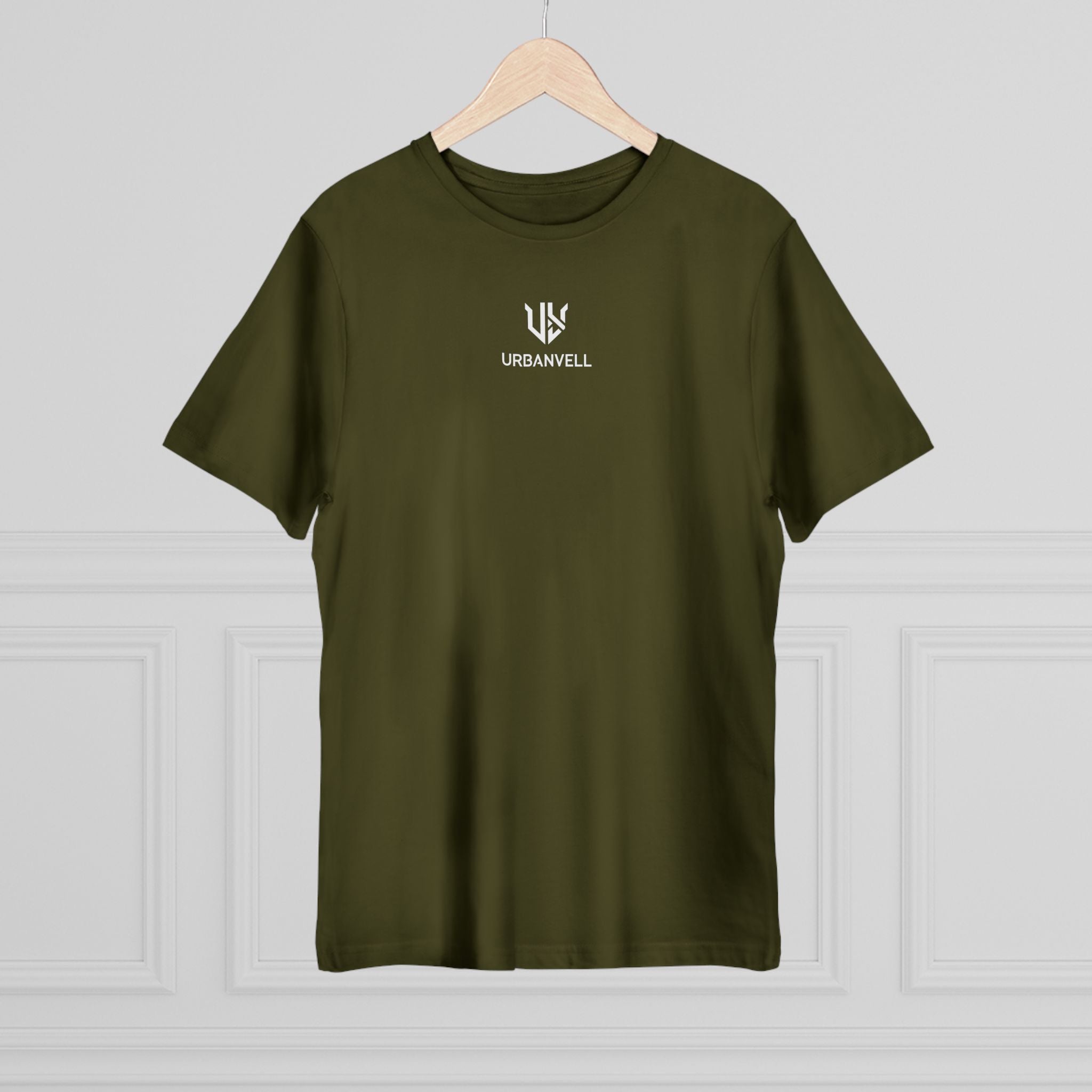 Minimal UrbanVell Centered Logo T‑Shirt — URBANVELL Clean Small Chest Logo Tee