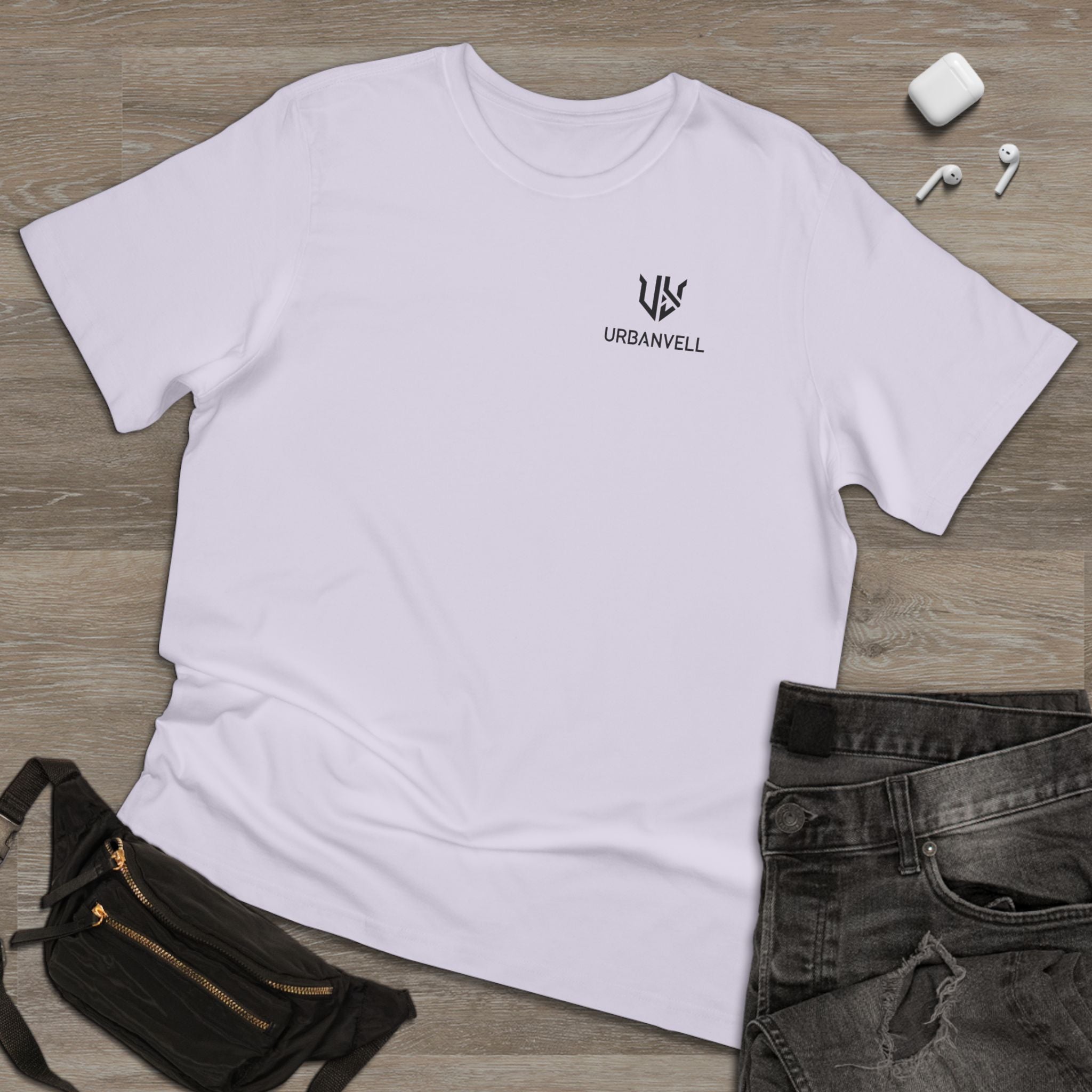 Urbanvell Minimal Logo T-Shirt — White Chest Emblem