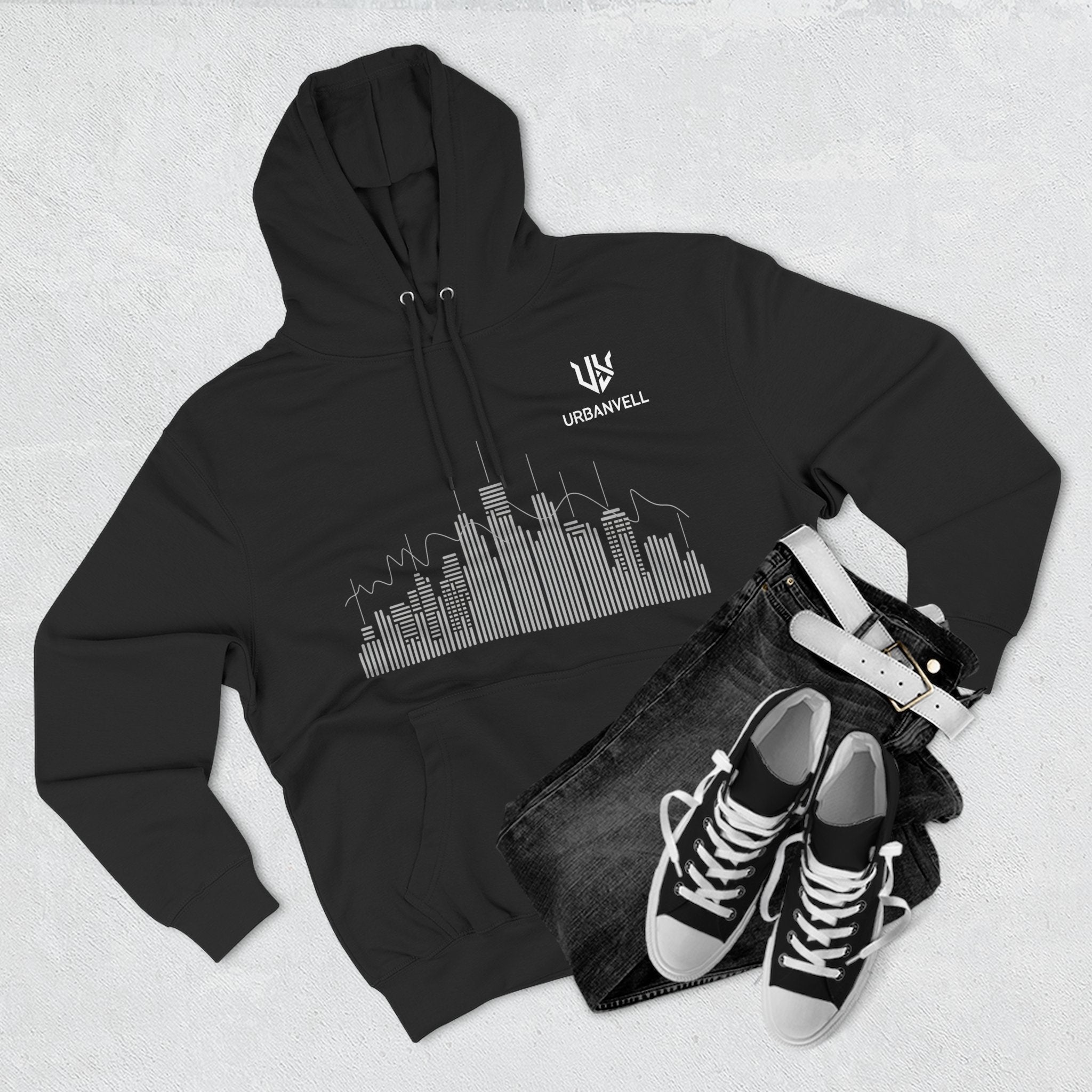 City Skyline Hoodie — URBANVELL Minimalist Skyline Pullover