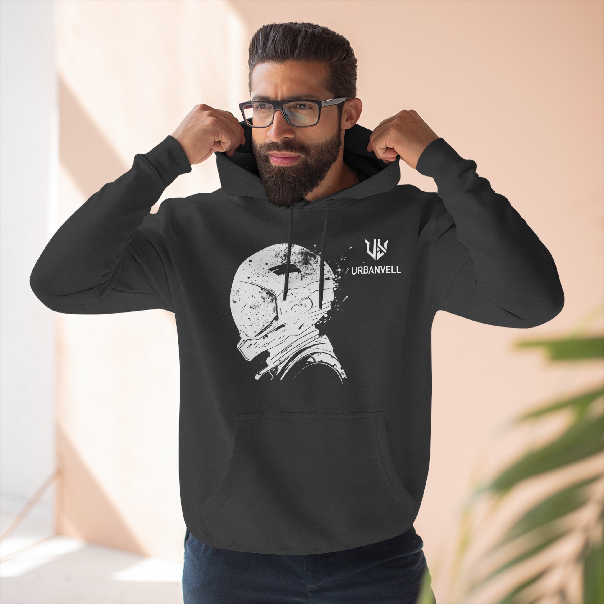 Helmet Hoodie — Vintage Space Helmet Graphic Fleece Hoodie