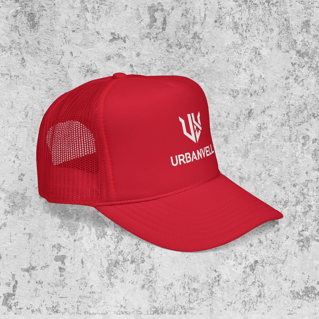 URBANVELL Logo Cap — Distressed Streetwear Mesh Hat