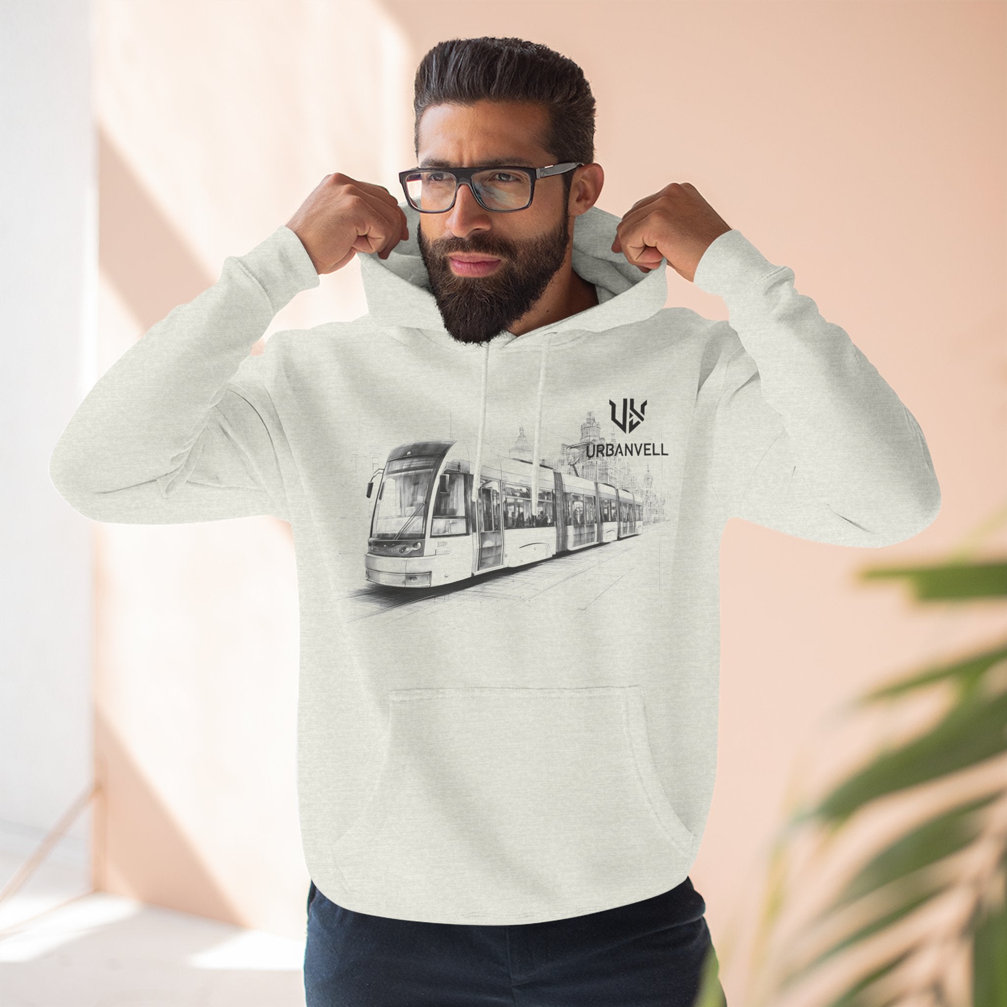 Light Rail Train Hoodie — URBANVELL Sketch Transit Design