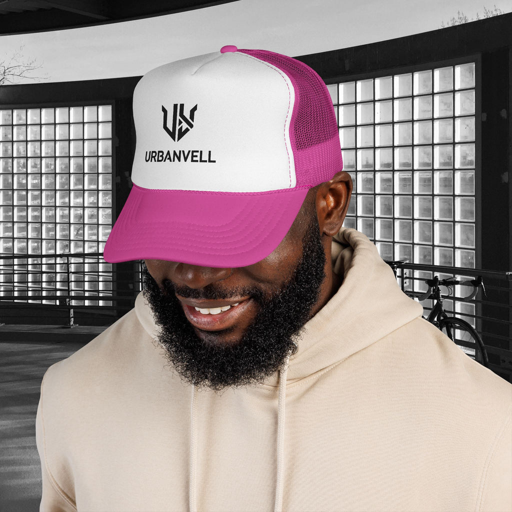 URBANVELL Logo Cap — Distressed Streetwear Mesh Hat