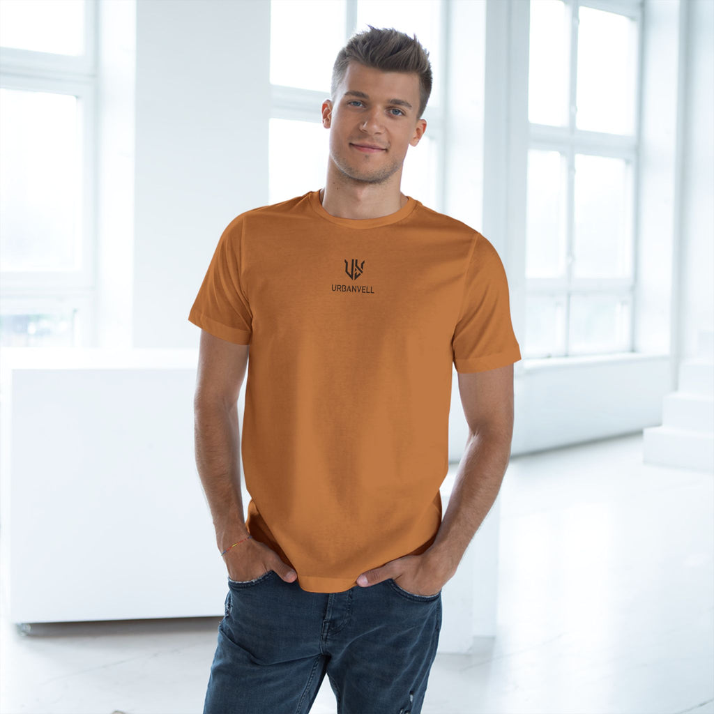 Minimal UrbanVell Centered Logo T‑Shirt — URBANVELL Clean Small Chest Logo Tee