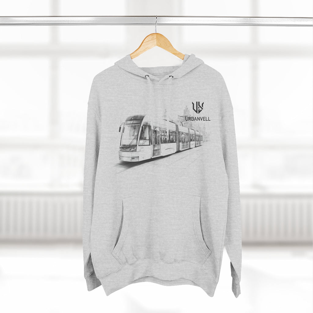 Light Rail Train Hoodie — URBANVELL Sketch Transit Design