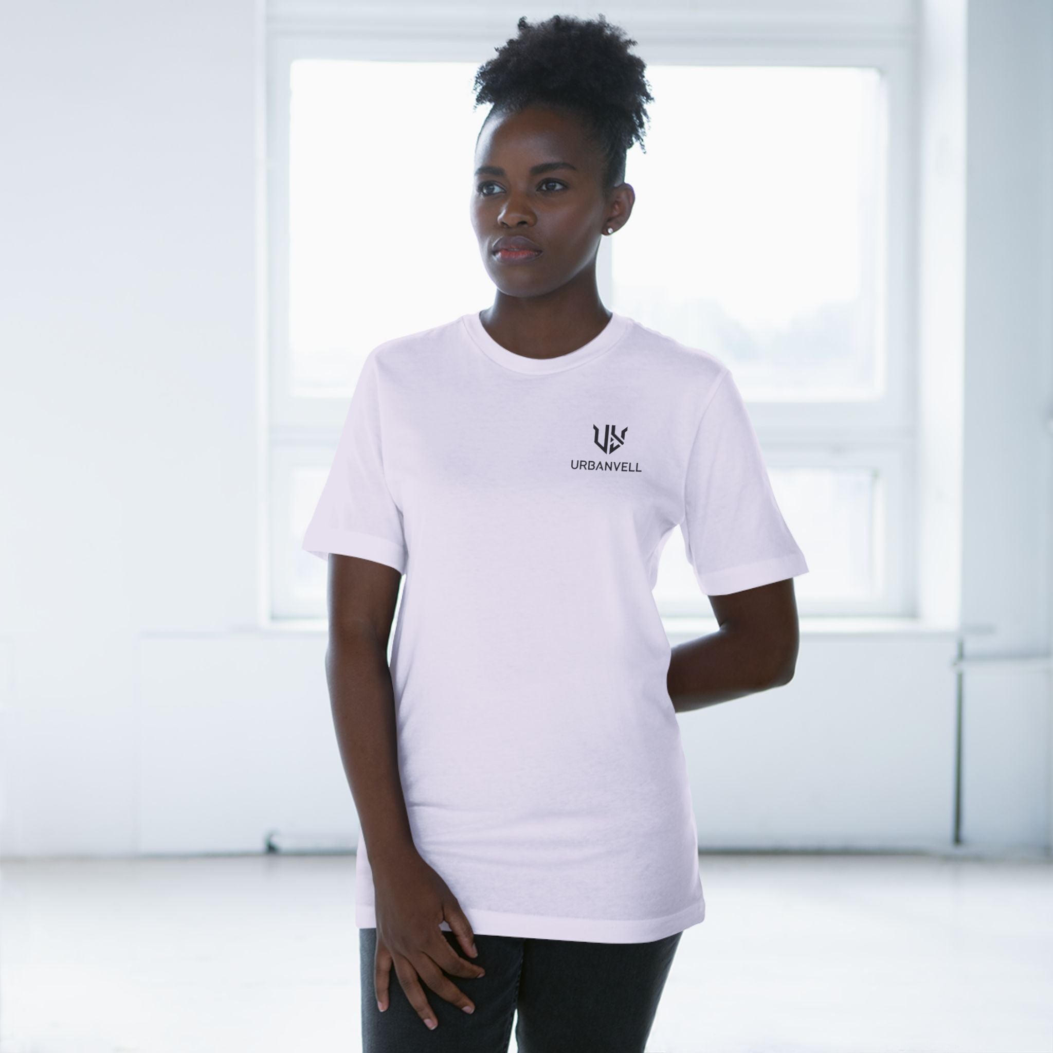 Urbanvell Minimal Logo T-Shirt — White Chest Emblem