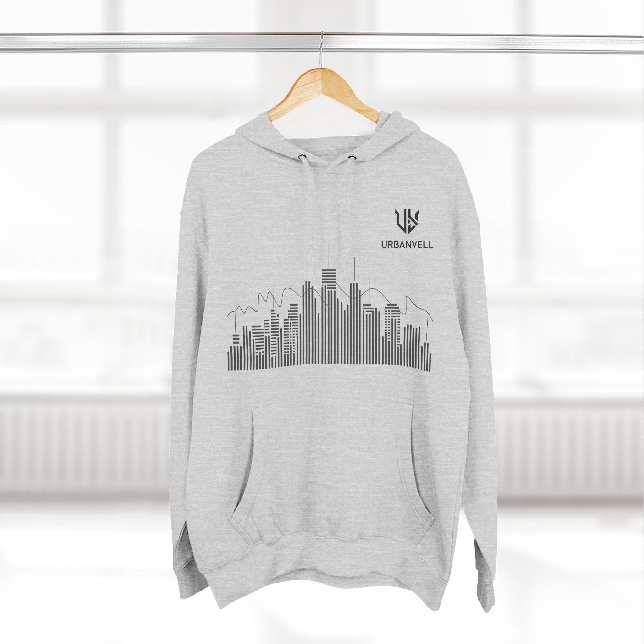 City Skyline Hoodie — URBANVELL Minimalist Skyline Pullover