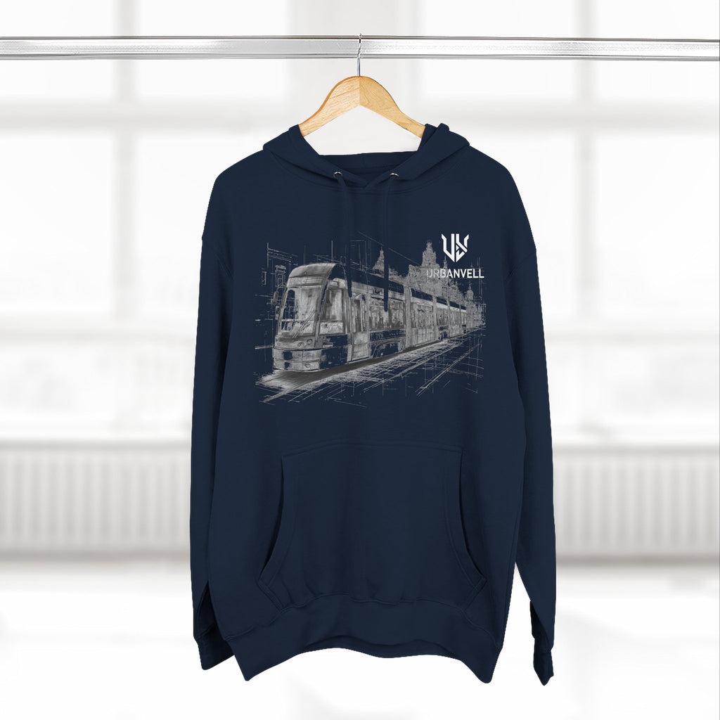 Light Rail Train Hoodie — URBANVELL Sketch Transit Design