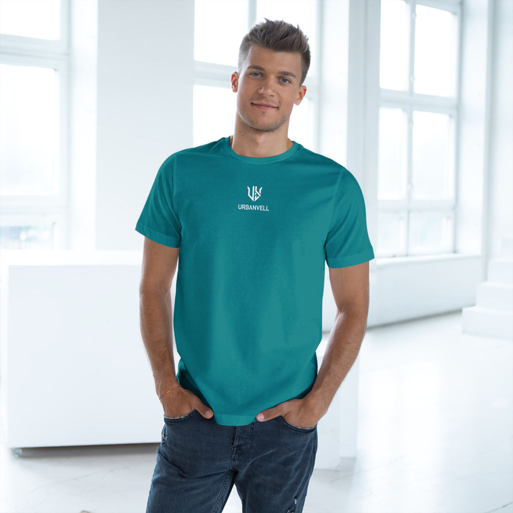 Minimal UrbanVell Centered Logo T‑Shirt — URBANVELL Clean Small Chest Logo Tee