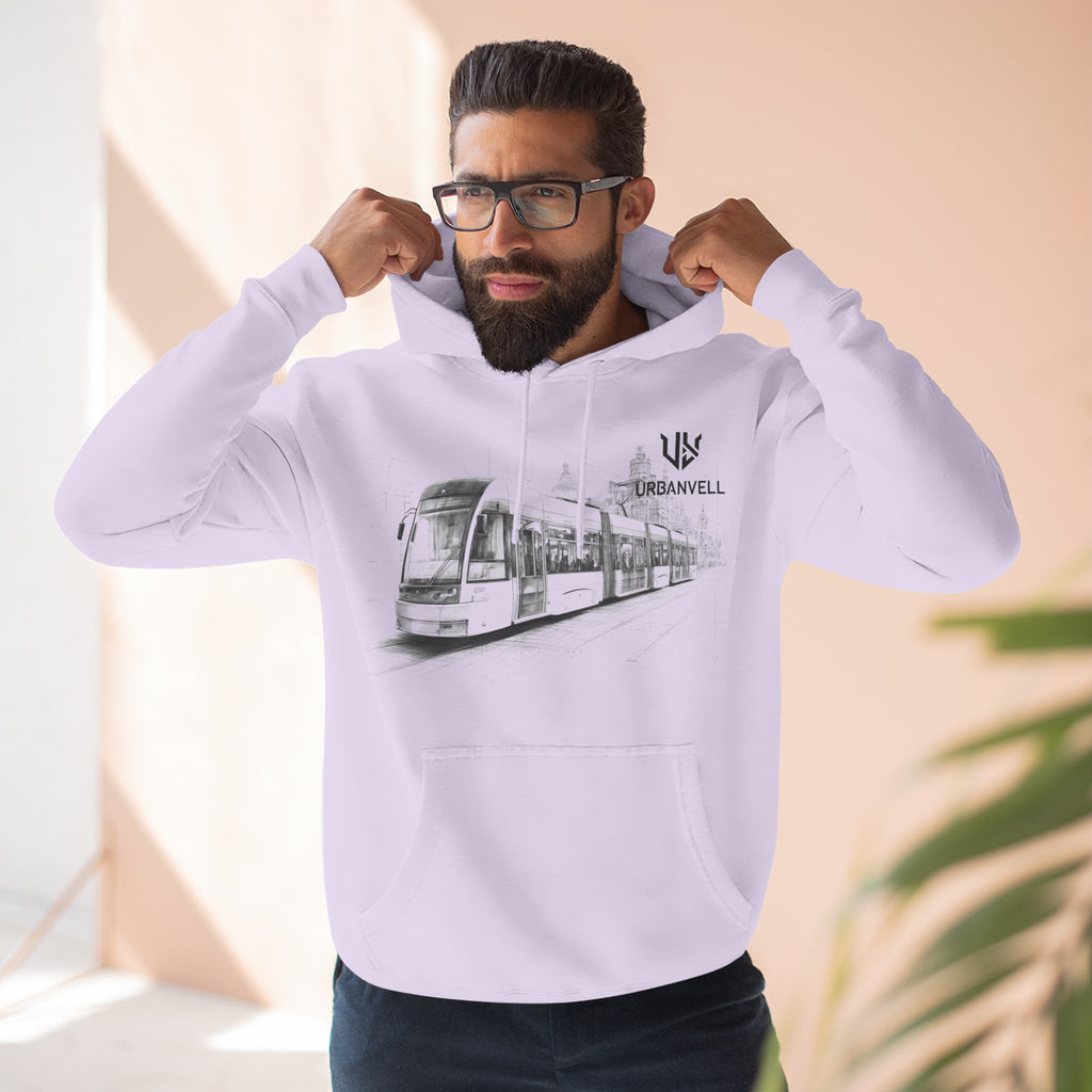 Light Rail Train Hoodie — URBANVELL Sketch Transit Design