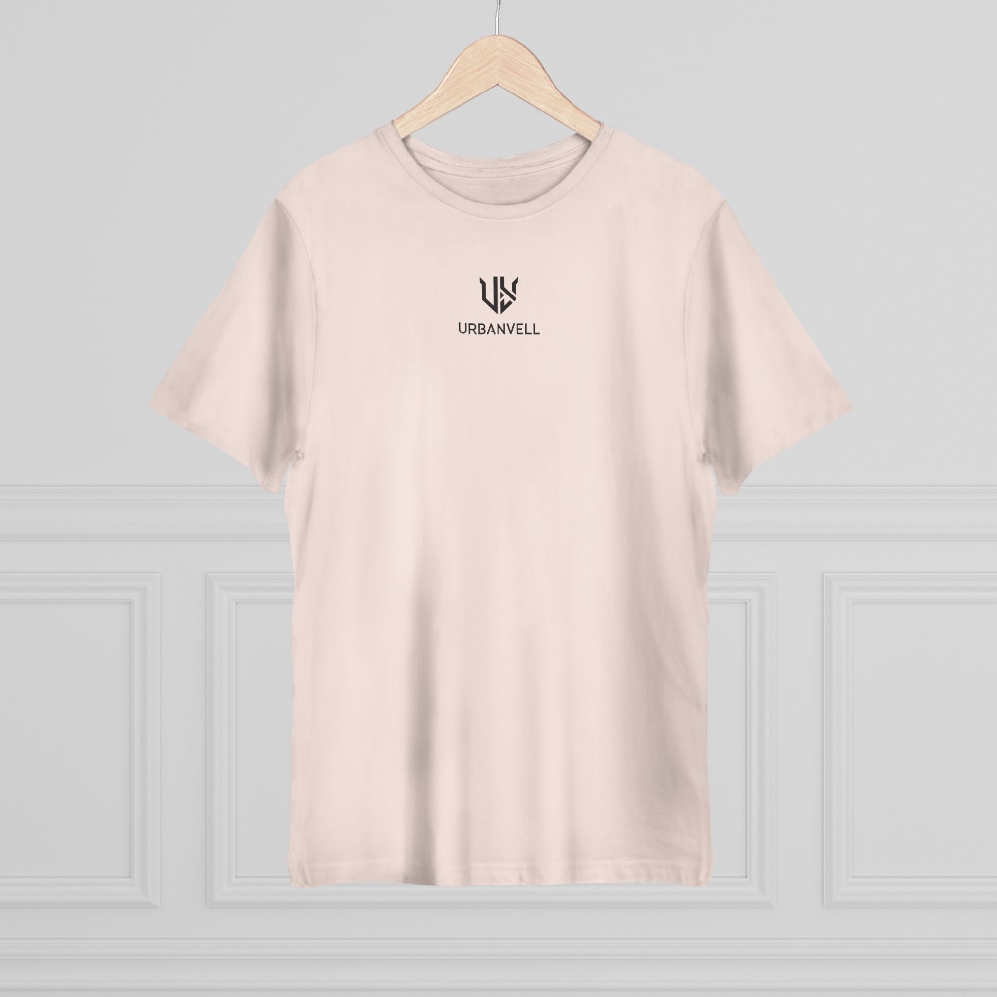 Minimal UrbanVell Centered Logo T‑Shirt — URBANVELL Clean Small Chest Logo Tee