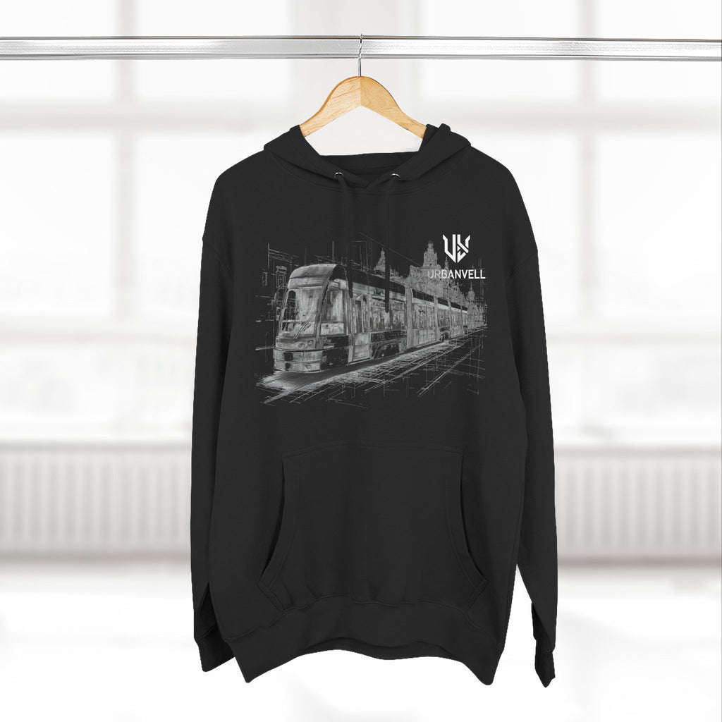 Light Rail Train Hoodie — URBANVELL Sketch Transit Design