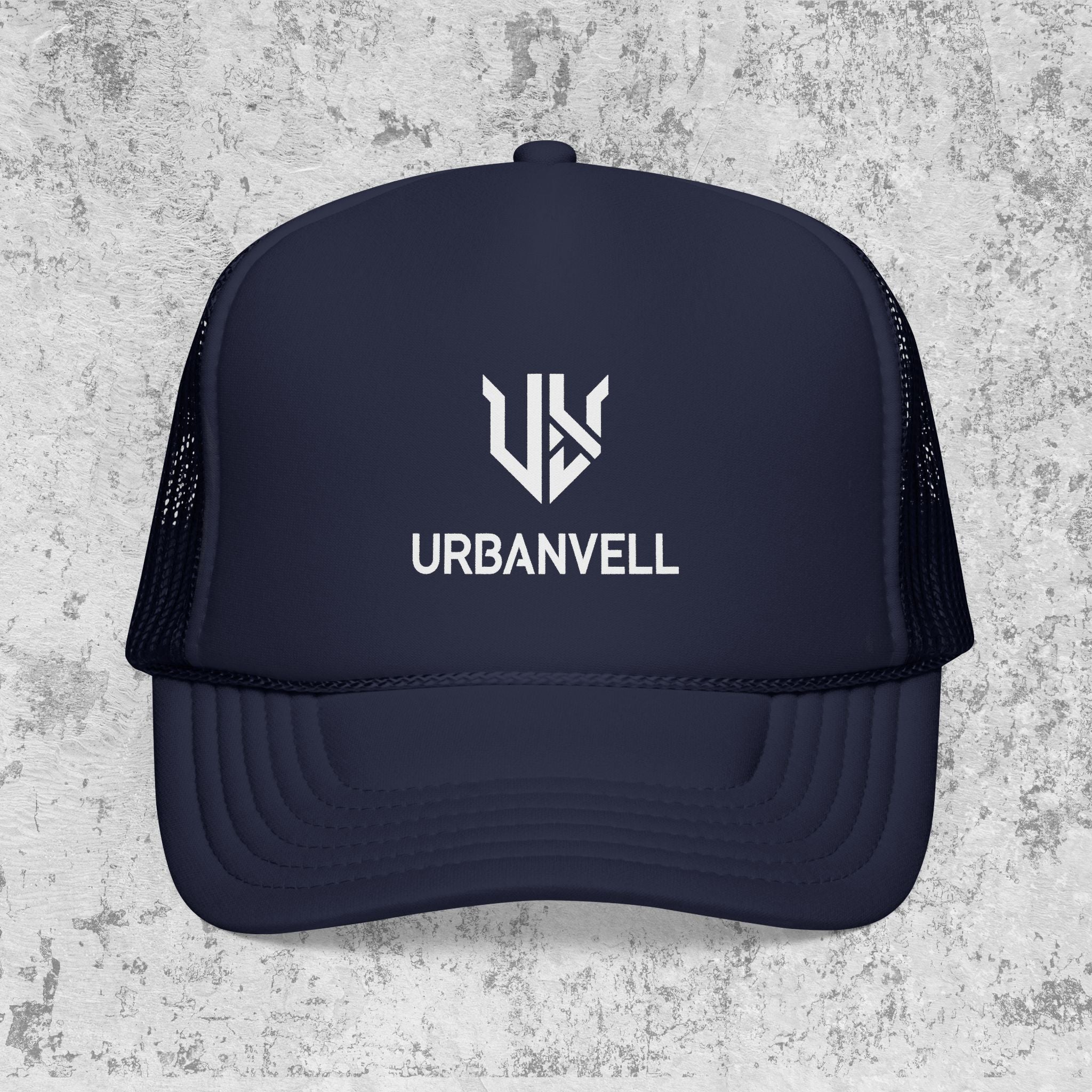 URBANVELL Logo Cap — Distressed Streetwear Mesh Hat