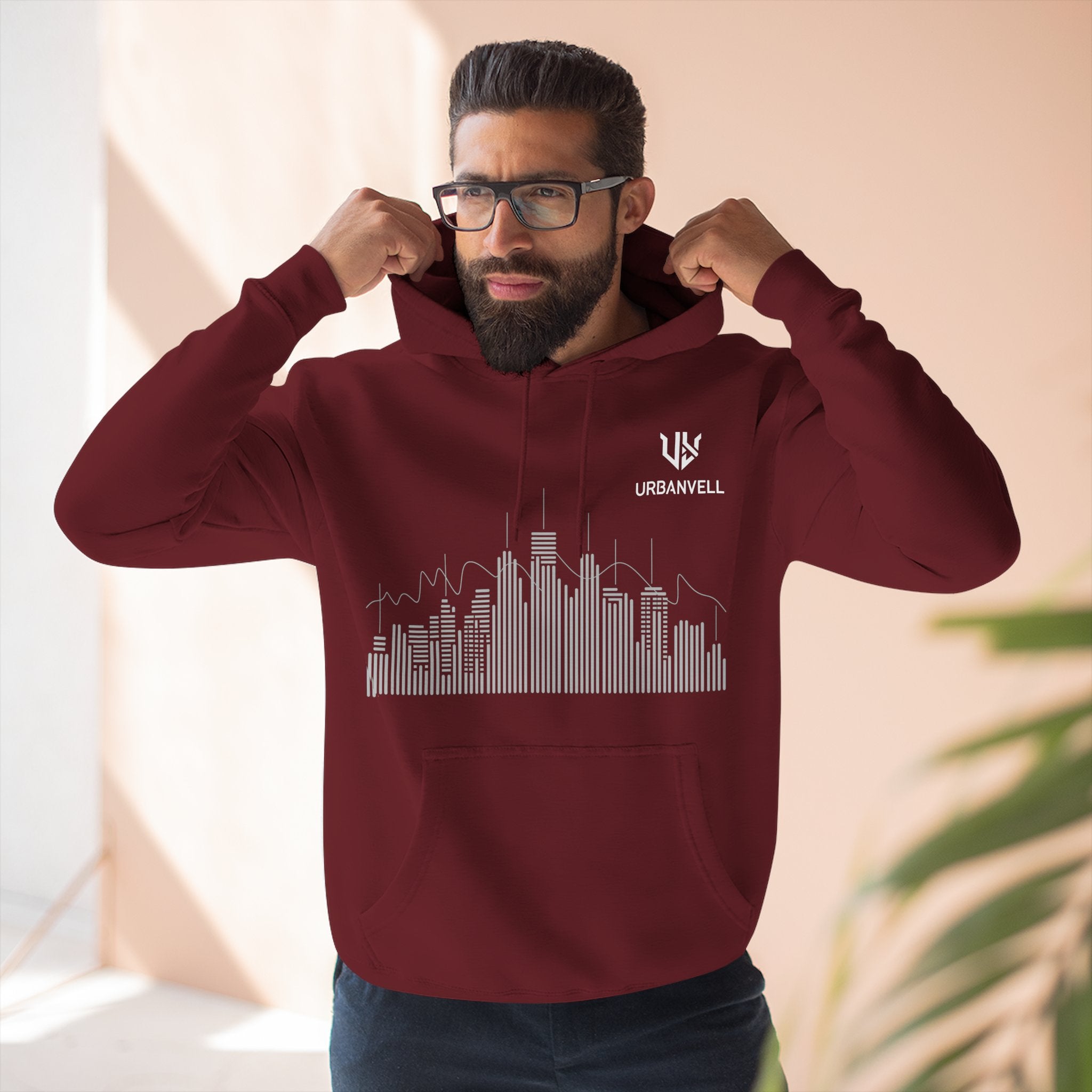 City Skyline Hoodie — URBANVELL Minimalist Skyline Pullover