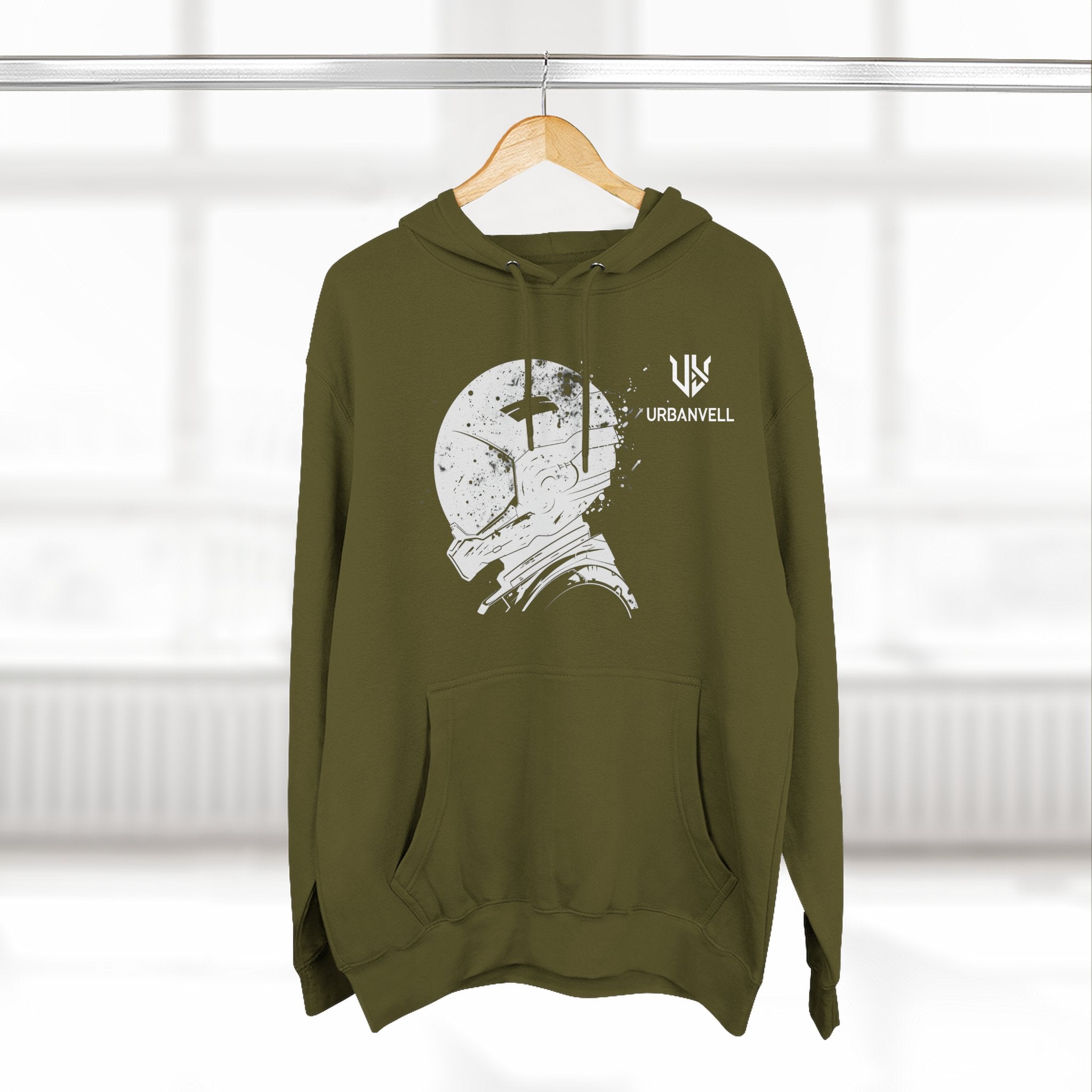 Helmet Hoodie — Vintage Space Helmet Graphic Fleece Hoodie