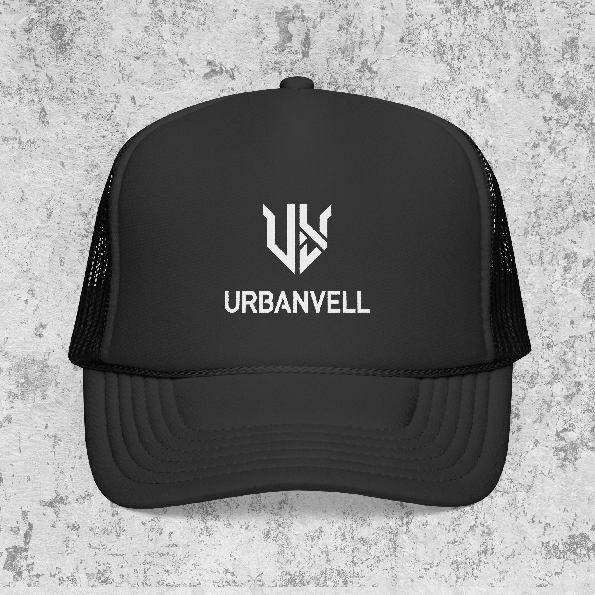 URBANVELL Logo Cap — Distressed Streetwear Mesh Hat