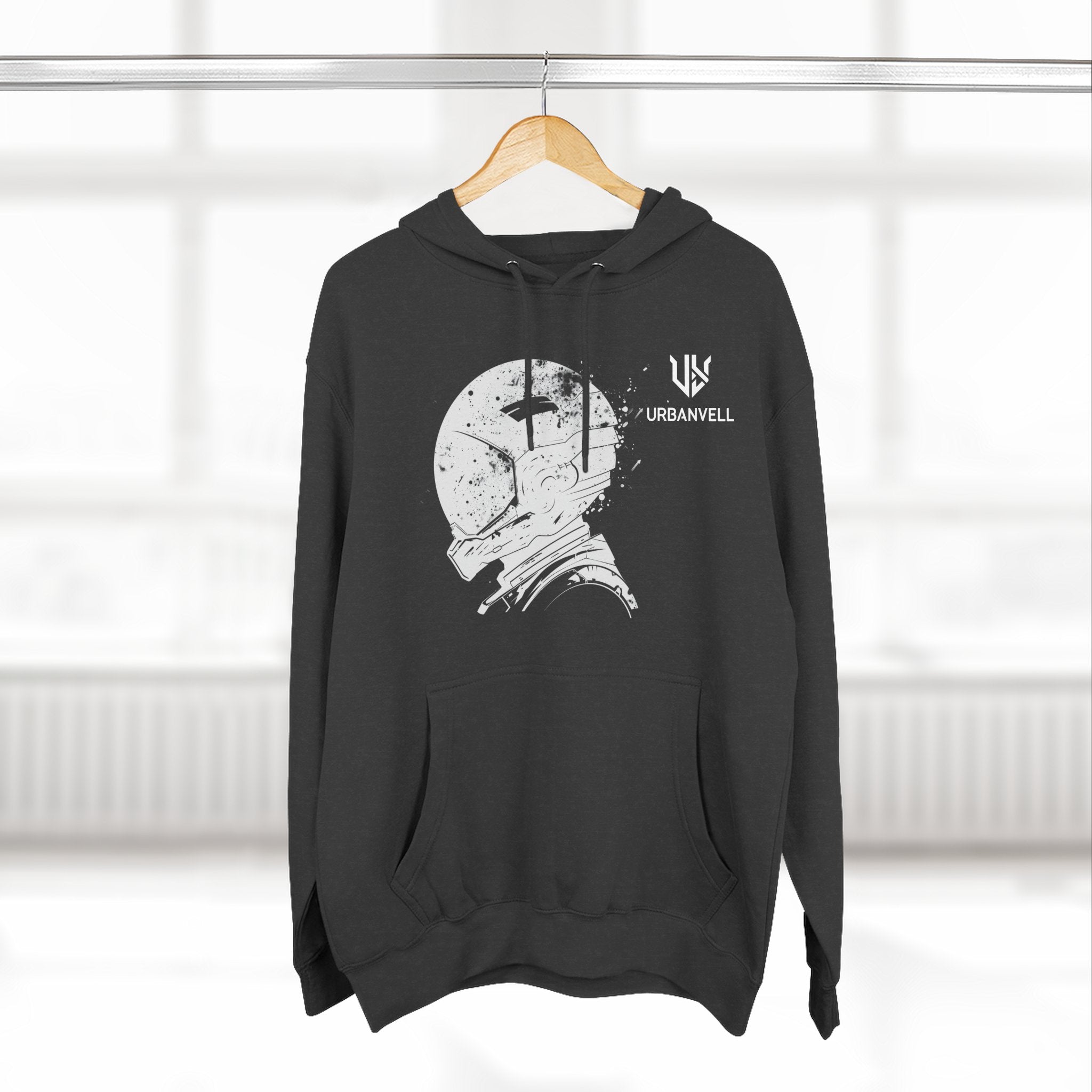 Helmet Hoodie — Vintage Space Helmet Graphic Fleece Hoodie