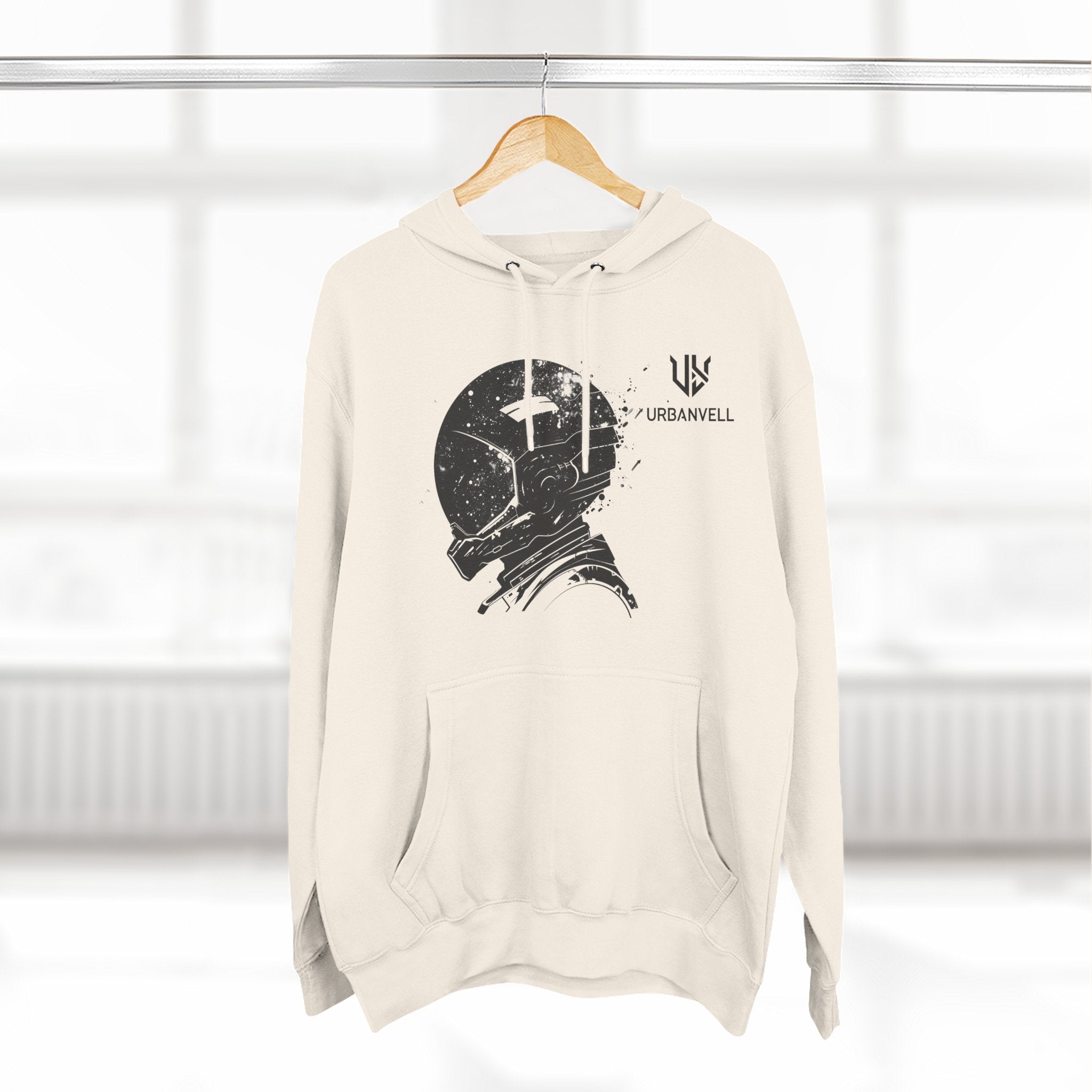 Helmet Hoodie — Vintage Space Helmet Graphic Fleece Hoodie