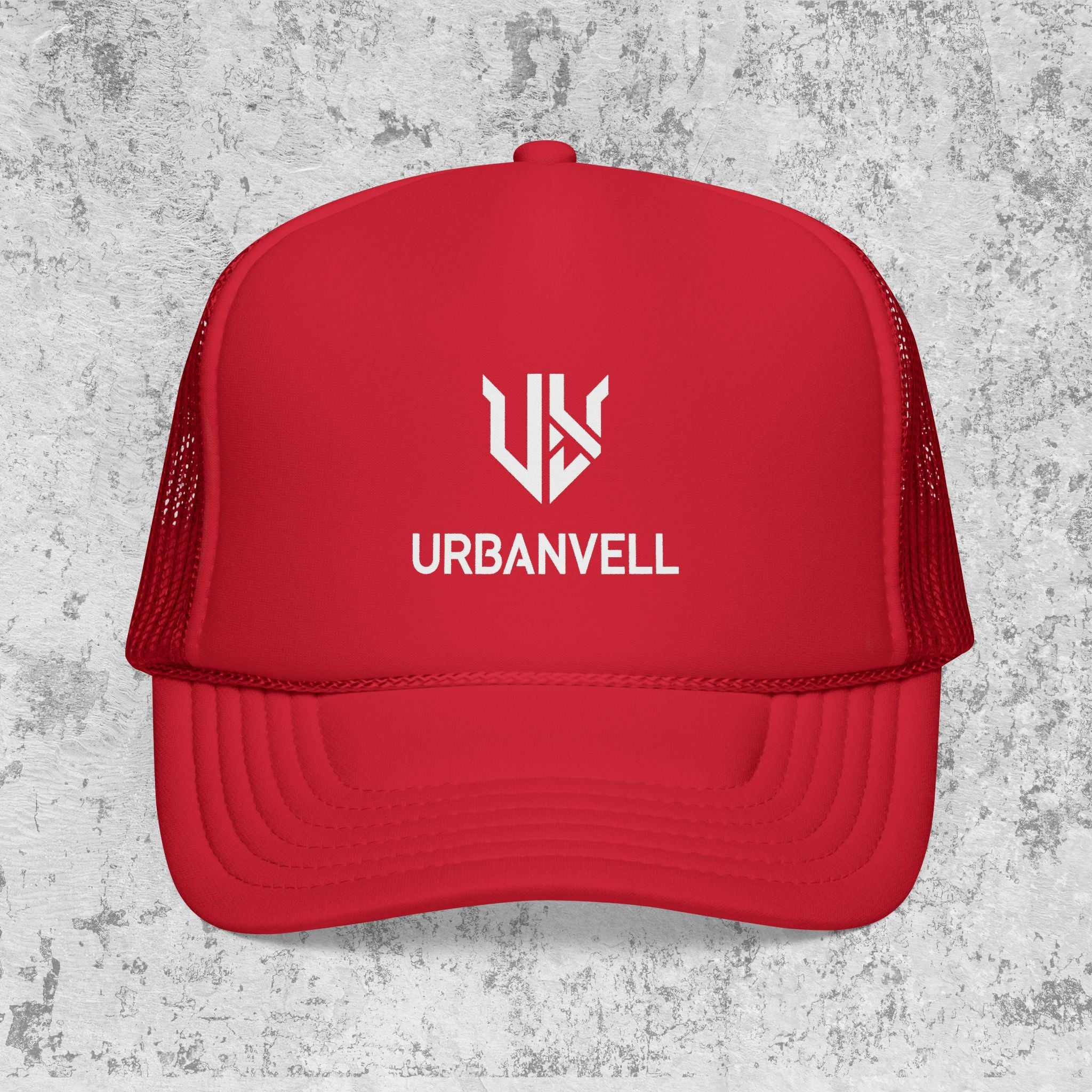 URBANVELL Logo Cap — Distressed Streetwear Mesh Hat