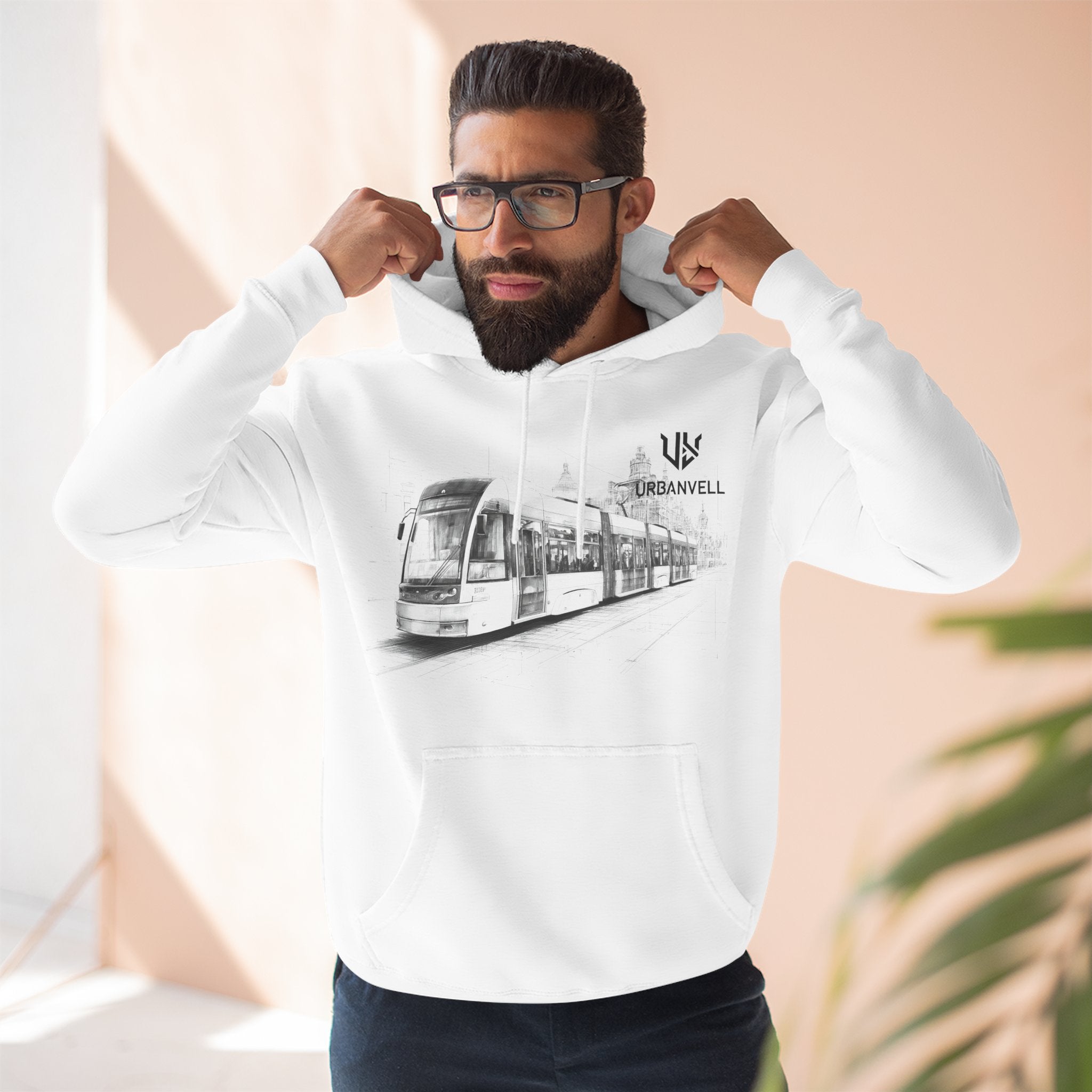 Light Rail Train Hoodie — URBANVELL Sketch Transit Design