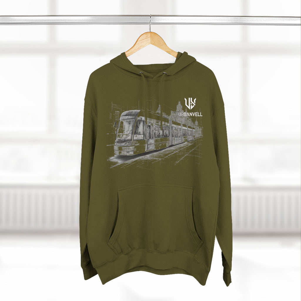 Light Rail Train Hoodie — URBANVELL Sketch Transit Design