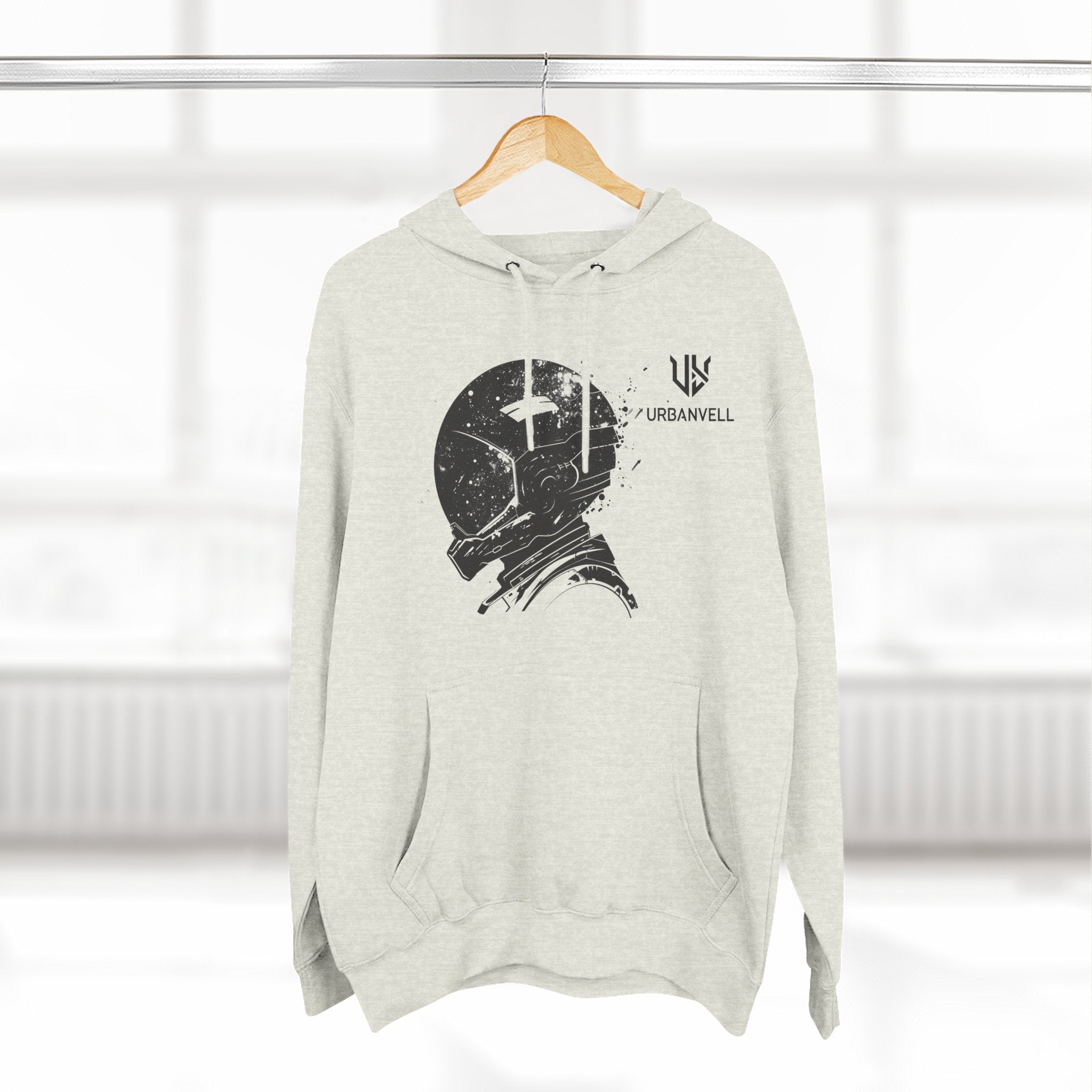 Helmet Hoodie — Vintage Space Helmet Graphic Fleece Hoodie