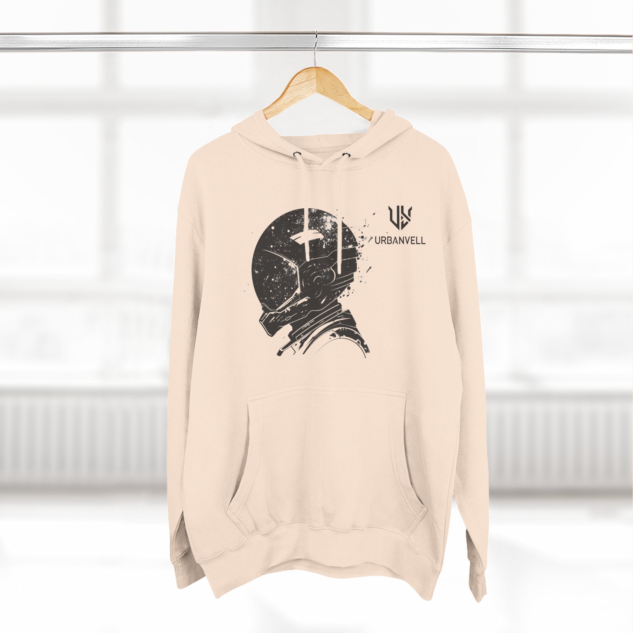 Helmet Hoodie — Vintage Space Helmet Graphic Fleece Hoodie