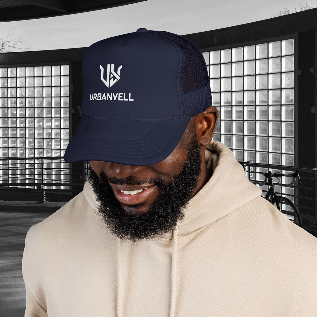 URBANVELL Logo Cap — Distressed Streetwear Mesh Hat