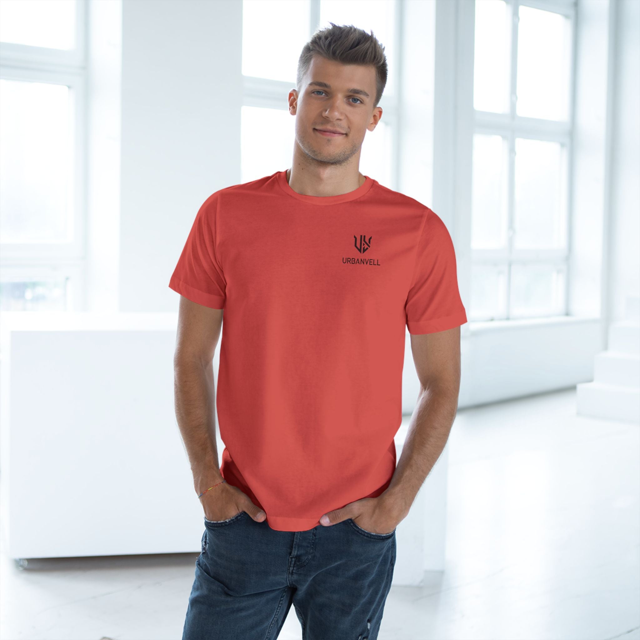 Urbanvell Minimal Logo T-Shirt — White Chest Emblem