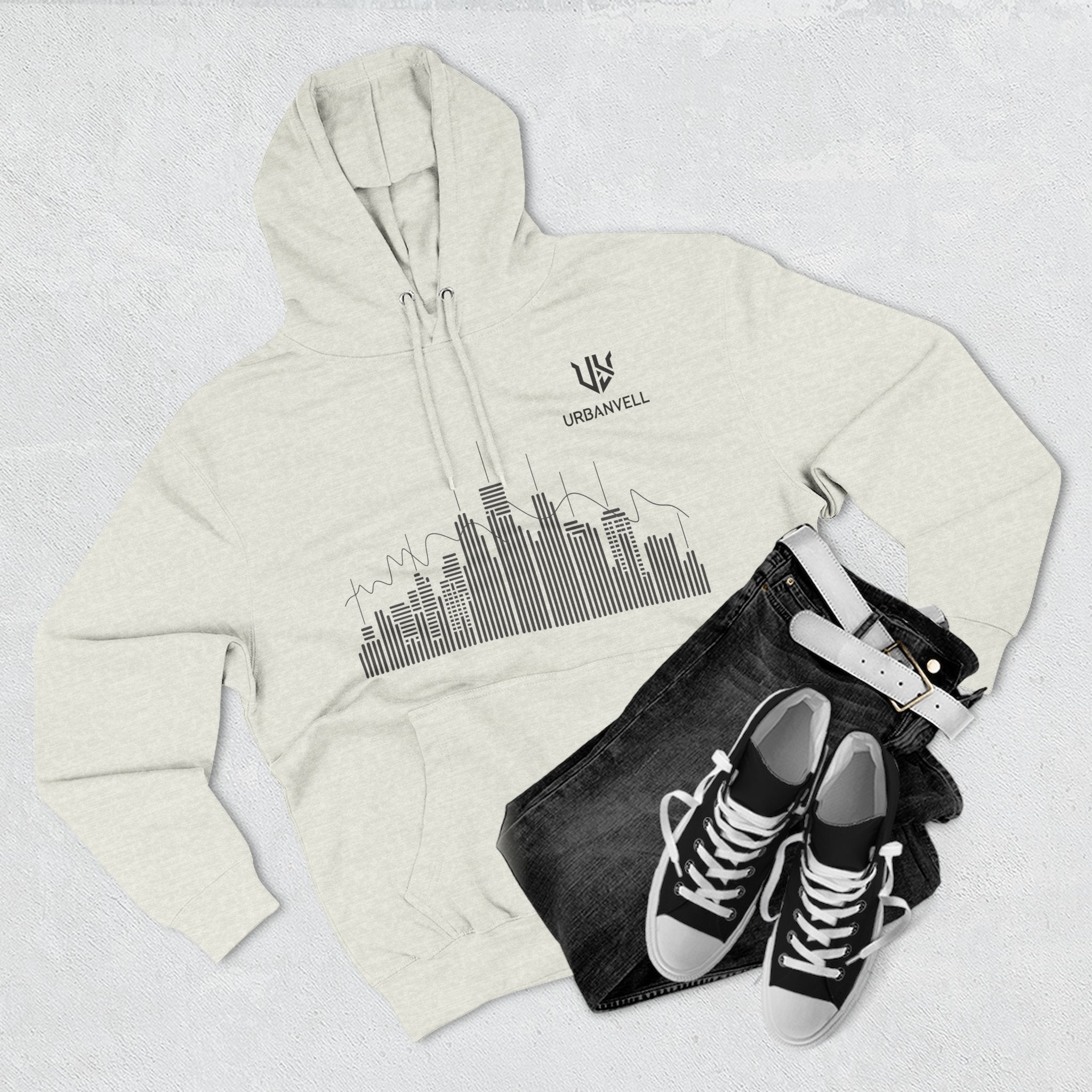 City Skyline Hoodie — URBANVELL Minimalist Skyline Pullover