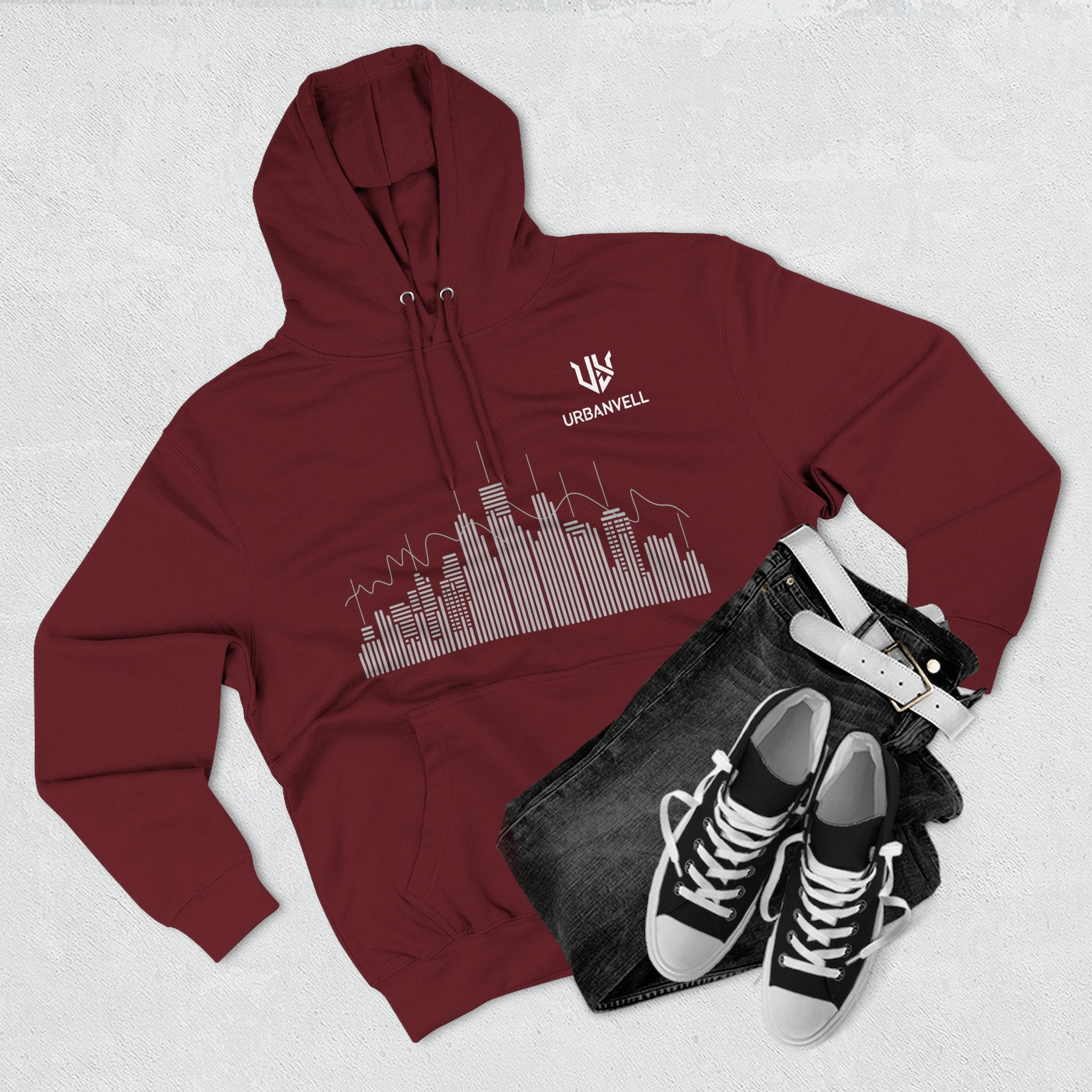 City Skyline Hoodie — URBANVELL Minimalist Skyline Pullover