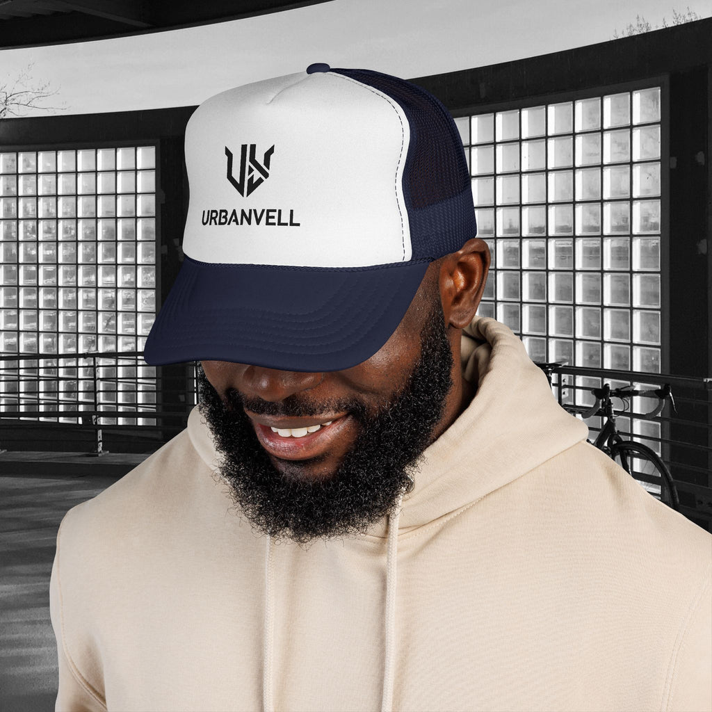 URBANVELL Logo Cap — Distressed Streetwear Mesh Hat