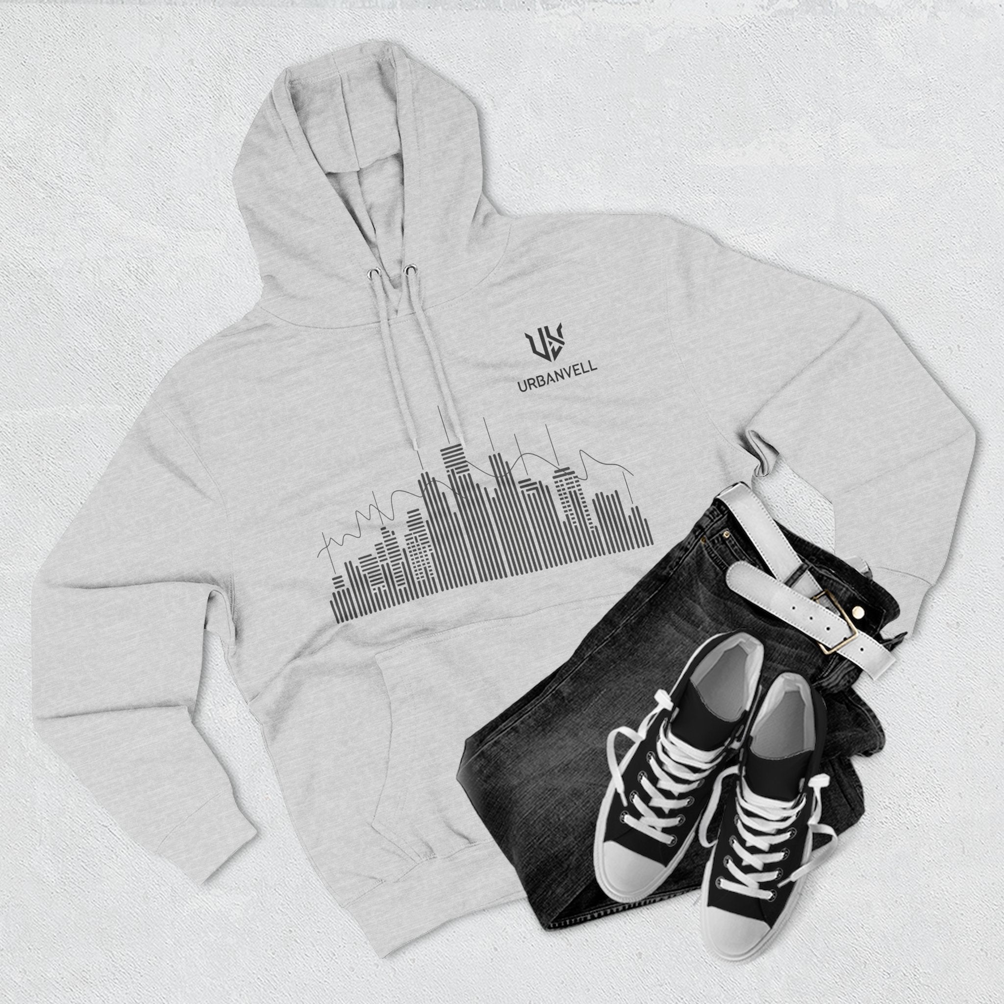 City Skyline Hoodie — URBANVELL Minimalist Skyline Pullover