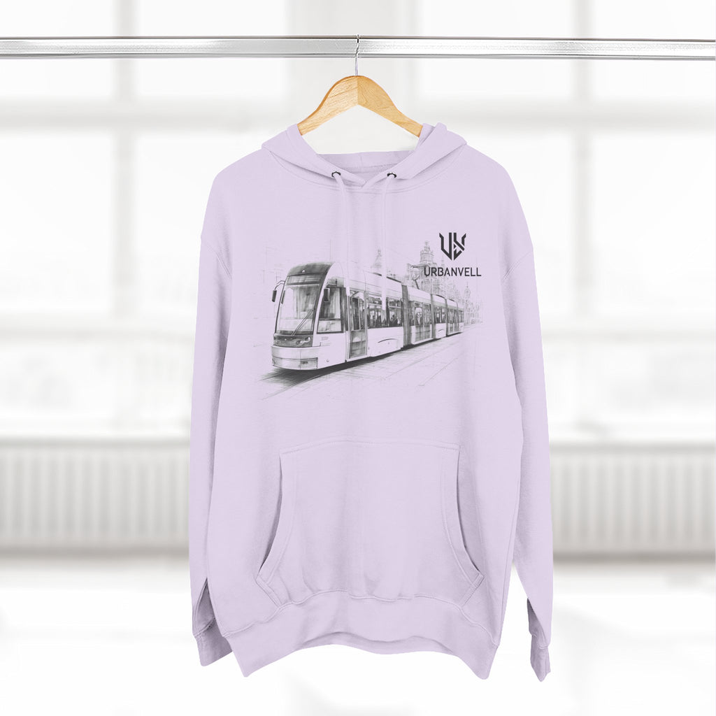 Light Rail Train Hoodie — URBANVELL Sketch Transit Design